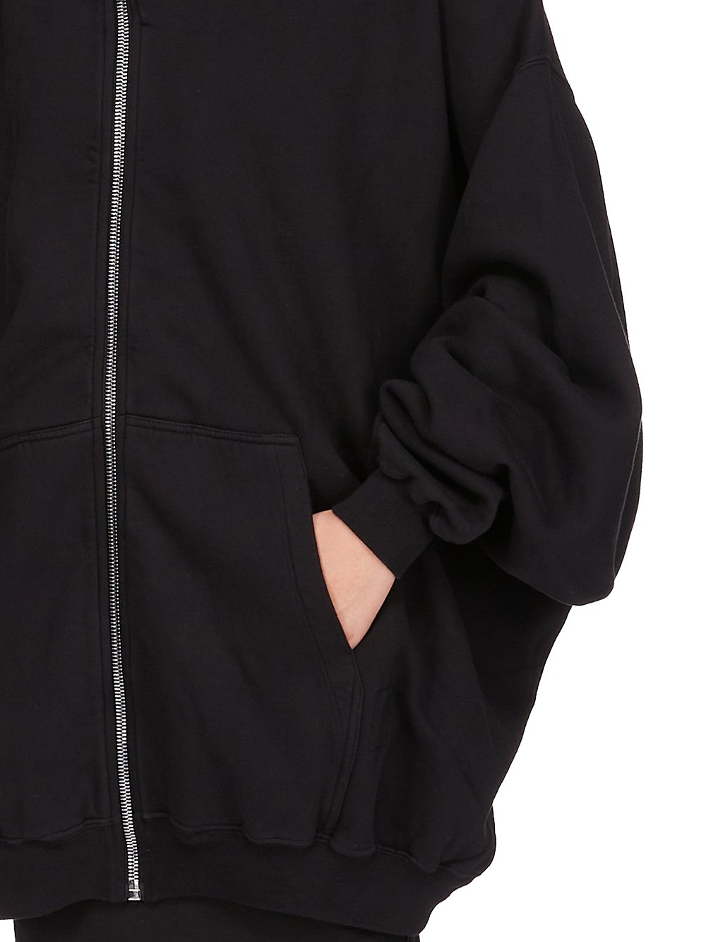 Rick Owens maxifelpa nera con cappuccio