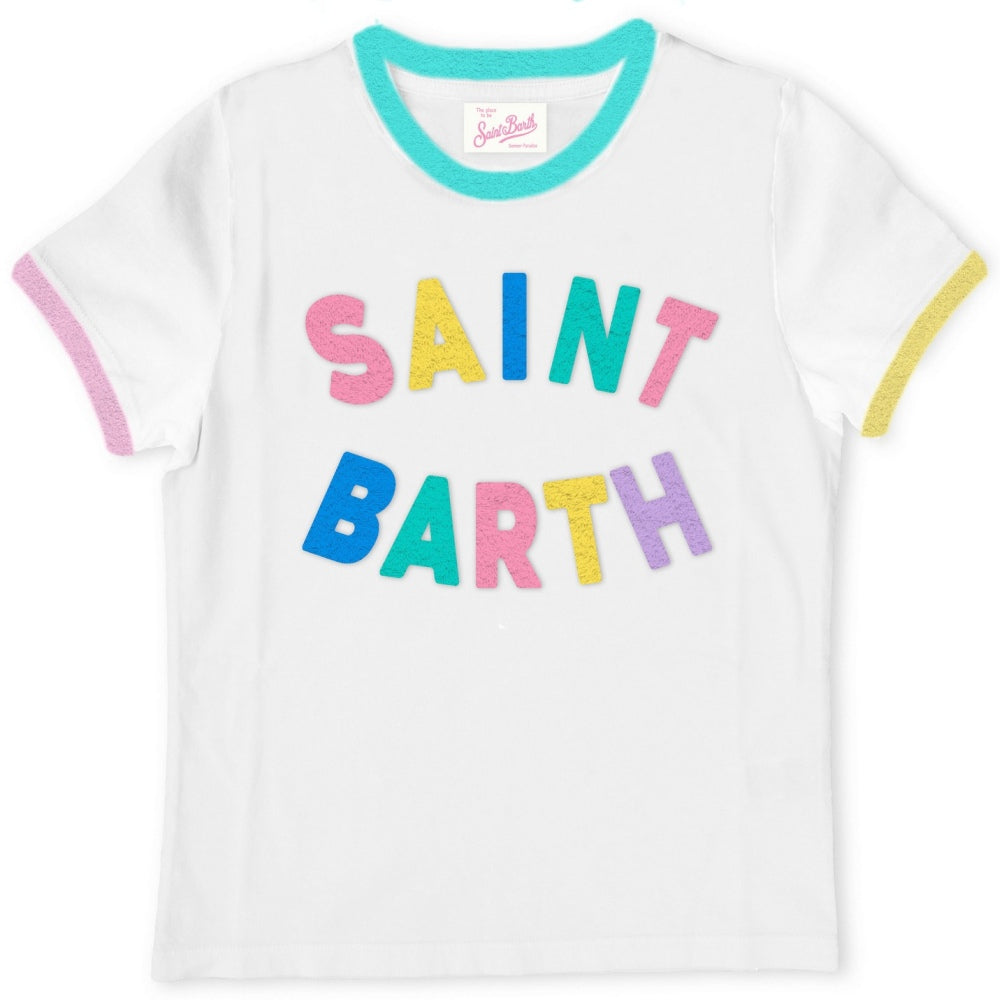 MC2 Saint Barth t-shirt bianca logo multicolor