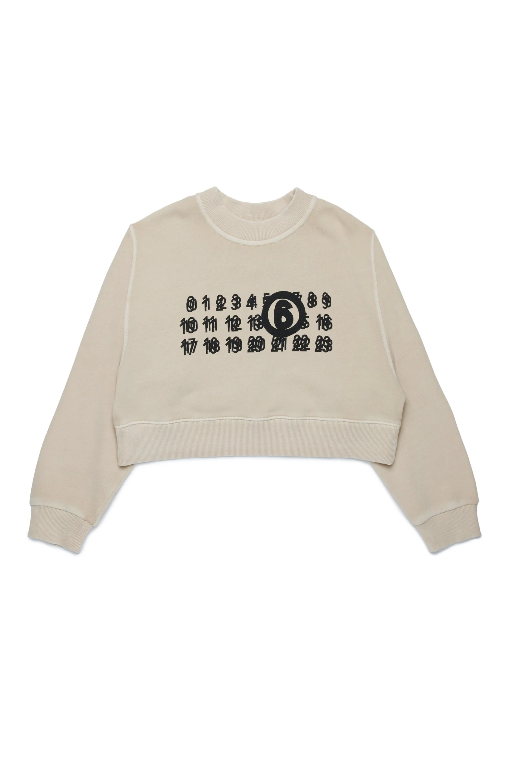 MM6 for Kids felpa beige cropped