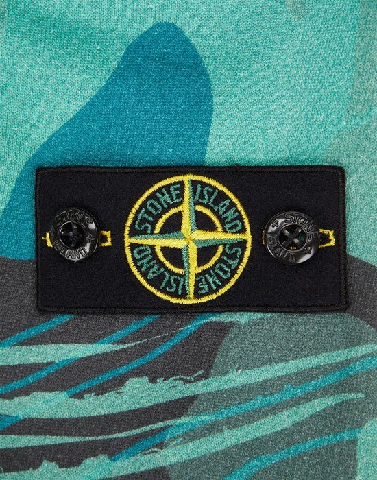 Stone Island felpa stampa foglie