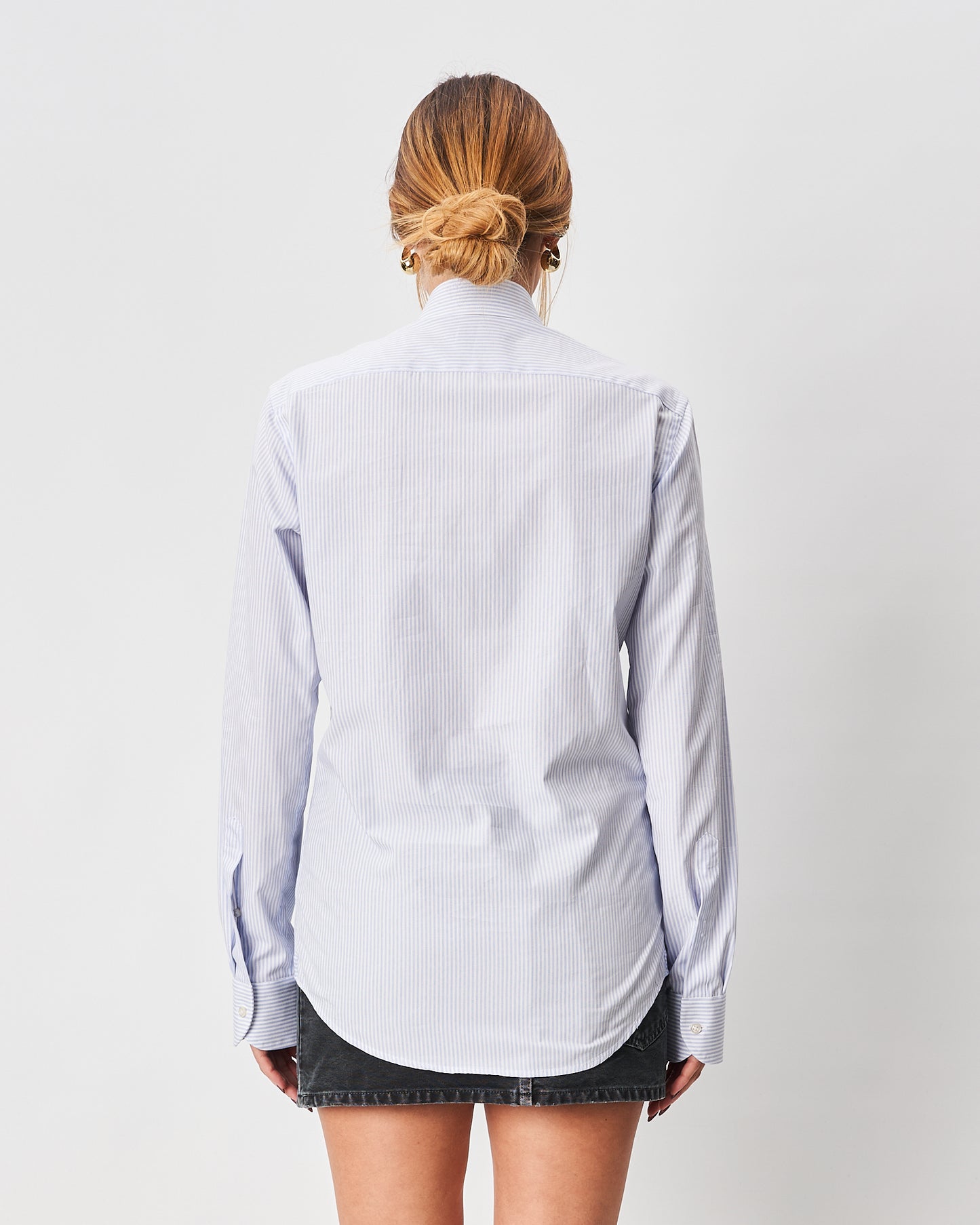 Ghirardelli camicia azzurra a righe