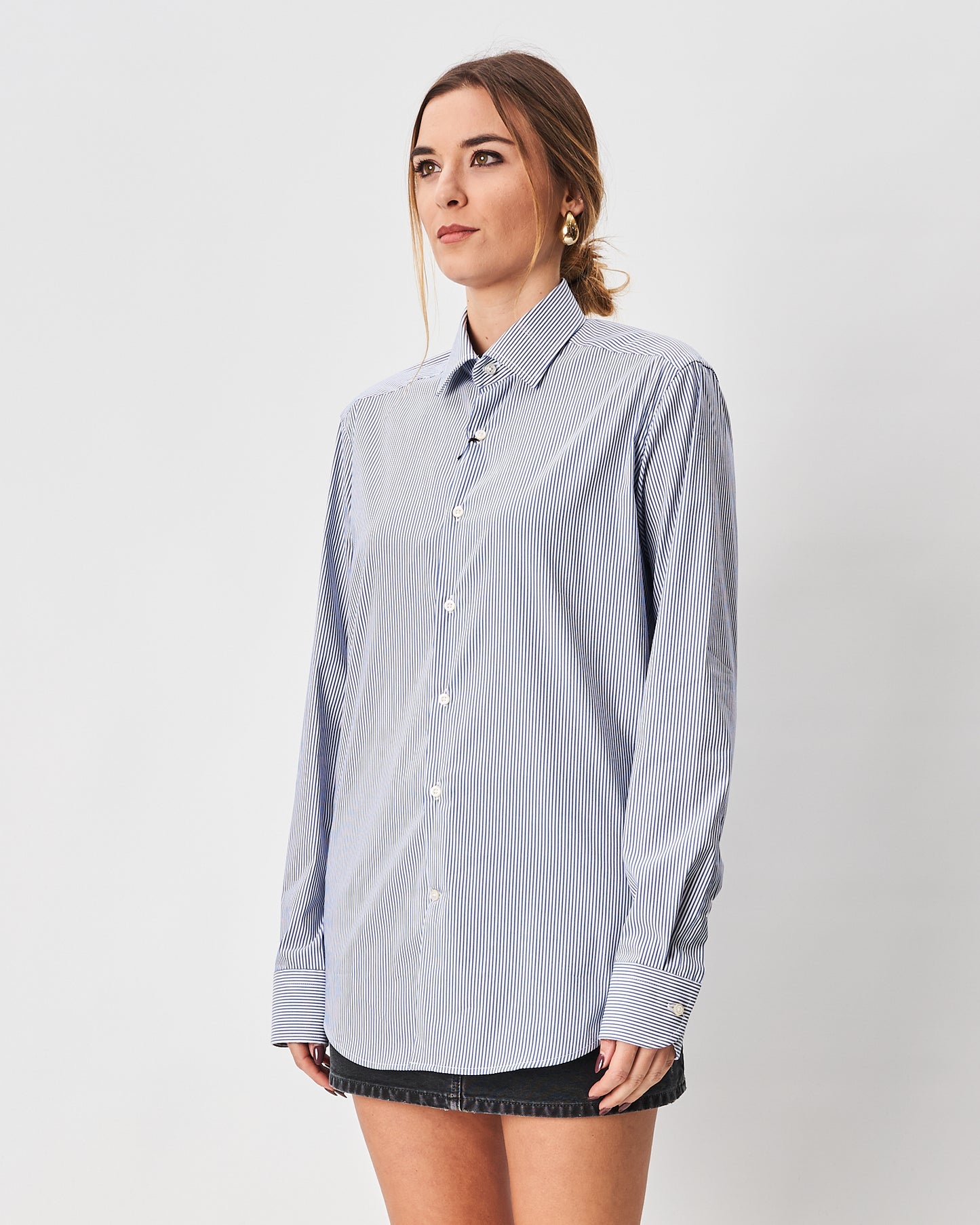 Ghirardelli camicia blu a righe