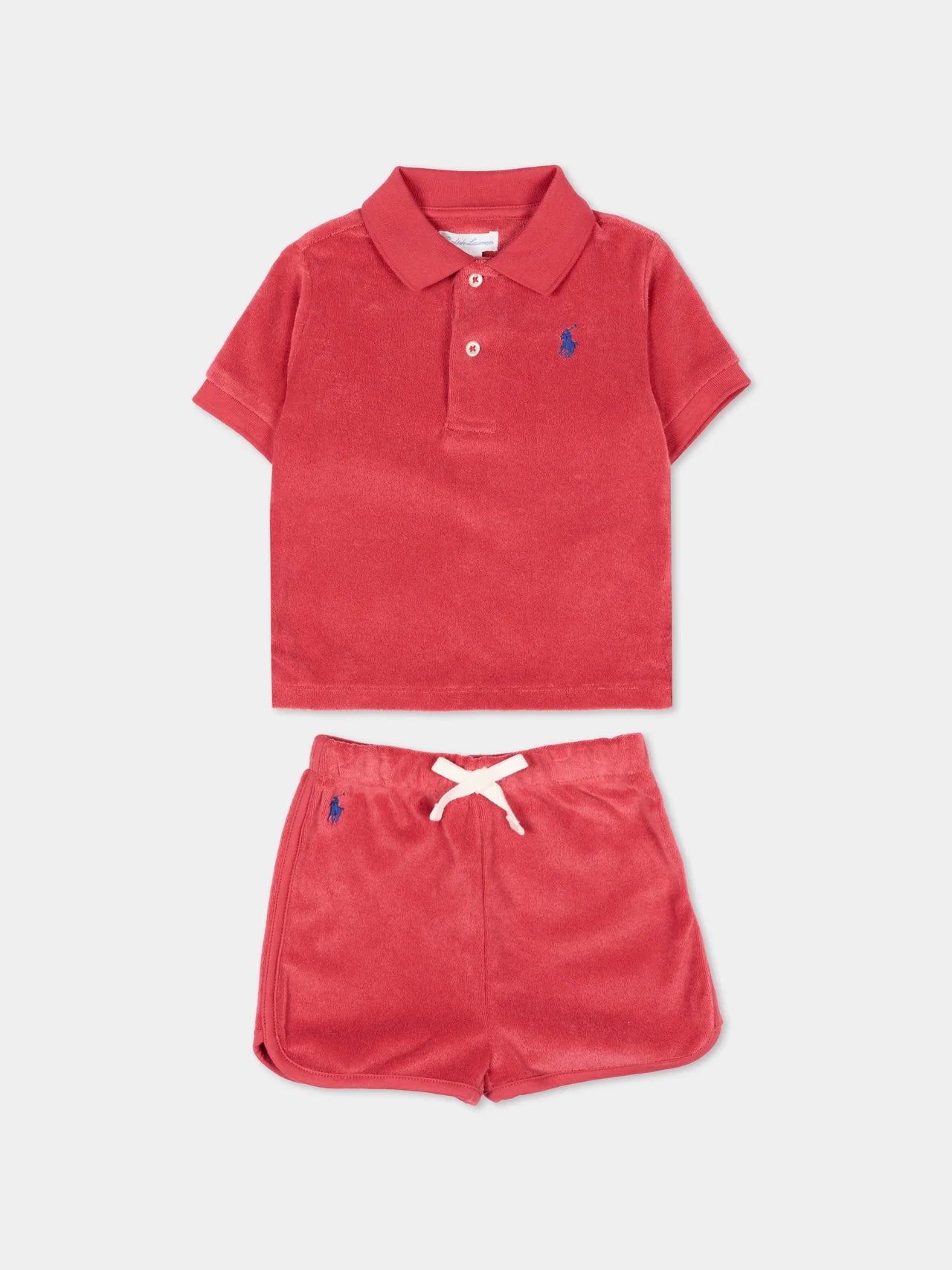 Polo Ralph Lauren completino rosso effetto spugna