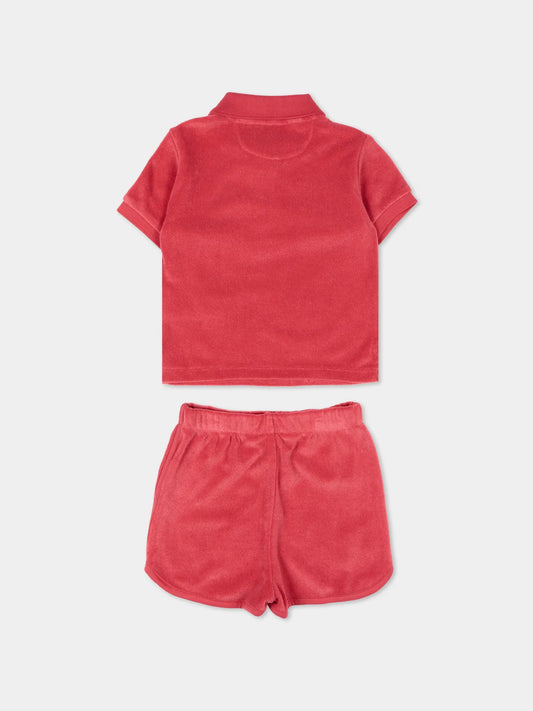 Polo Ralph Lauren completino rosso effetto spugna