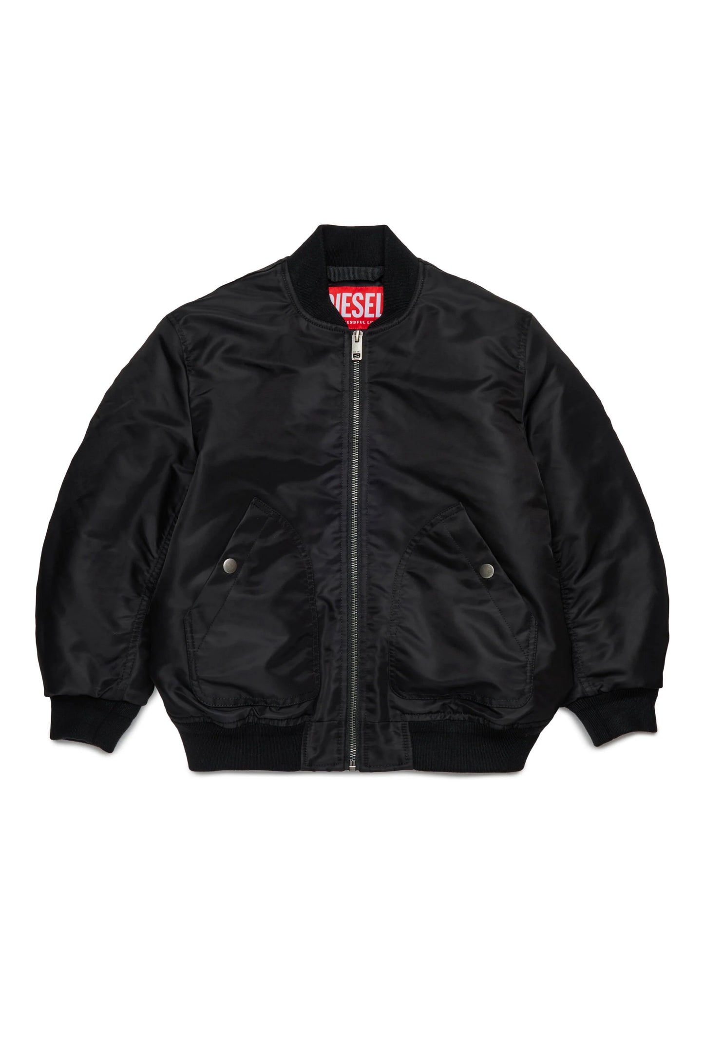 DIESEL Giacca bomber in gabardina con maxi logo