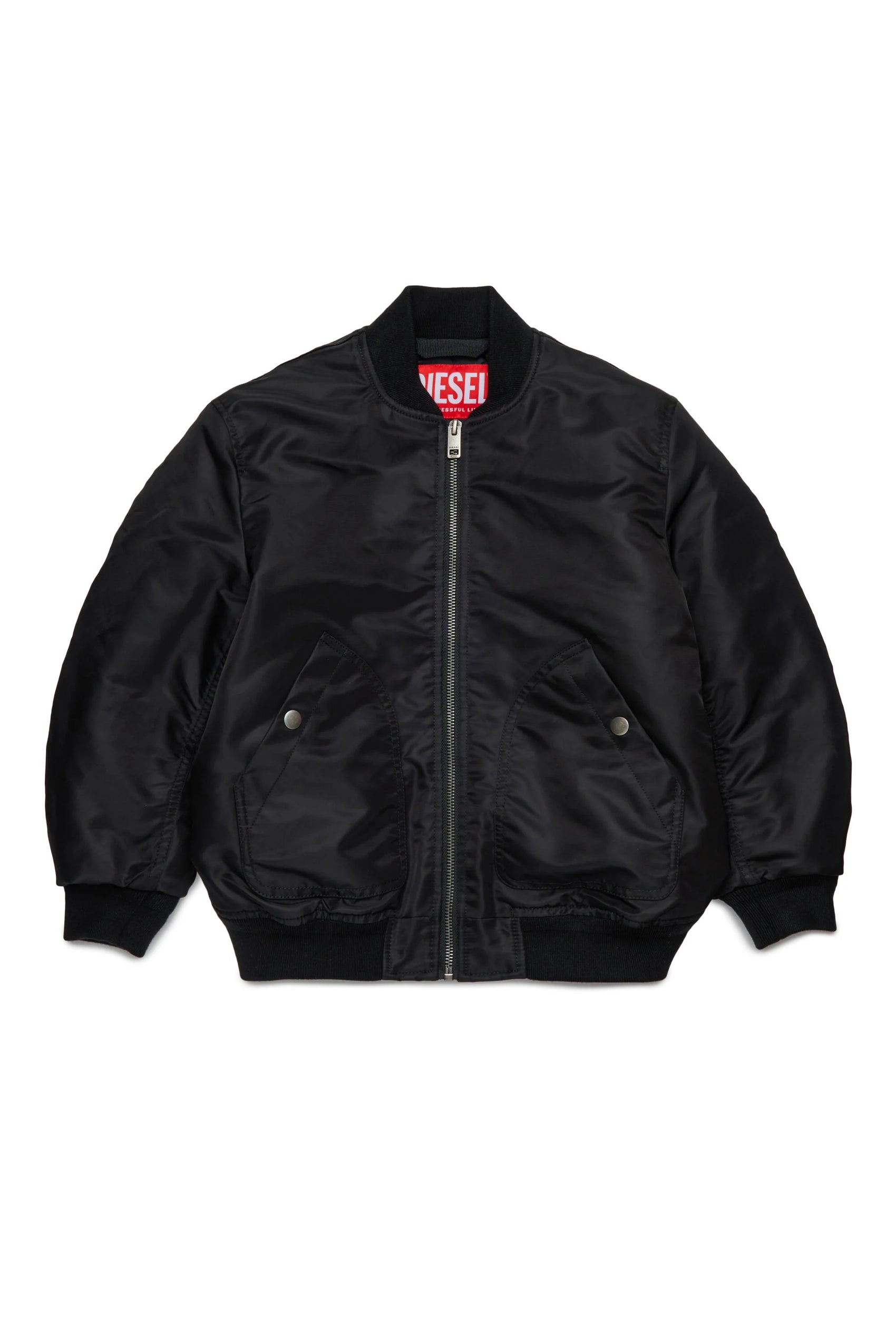 DIESEL Giacca bomber in gabardina con maxi logo