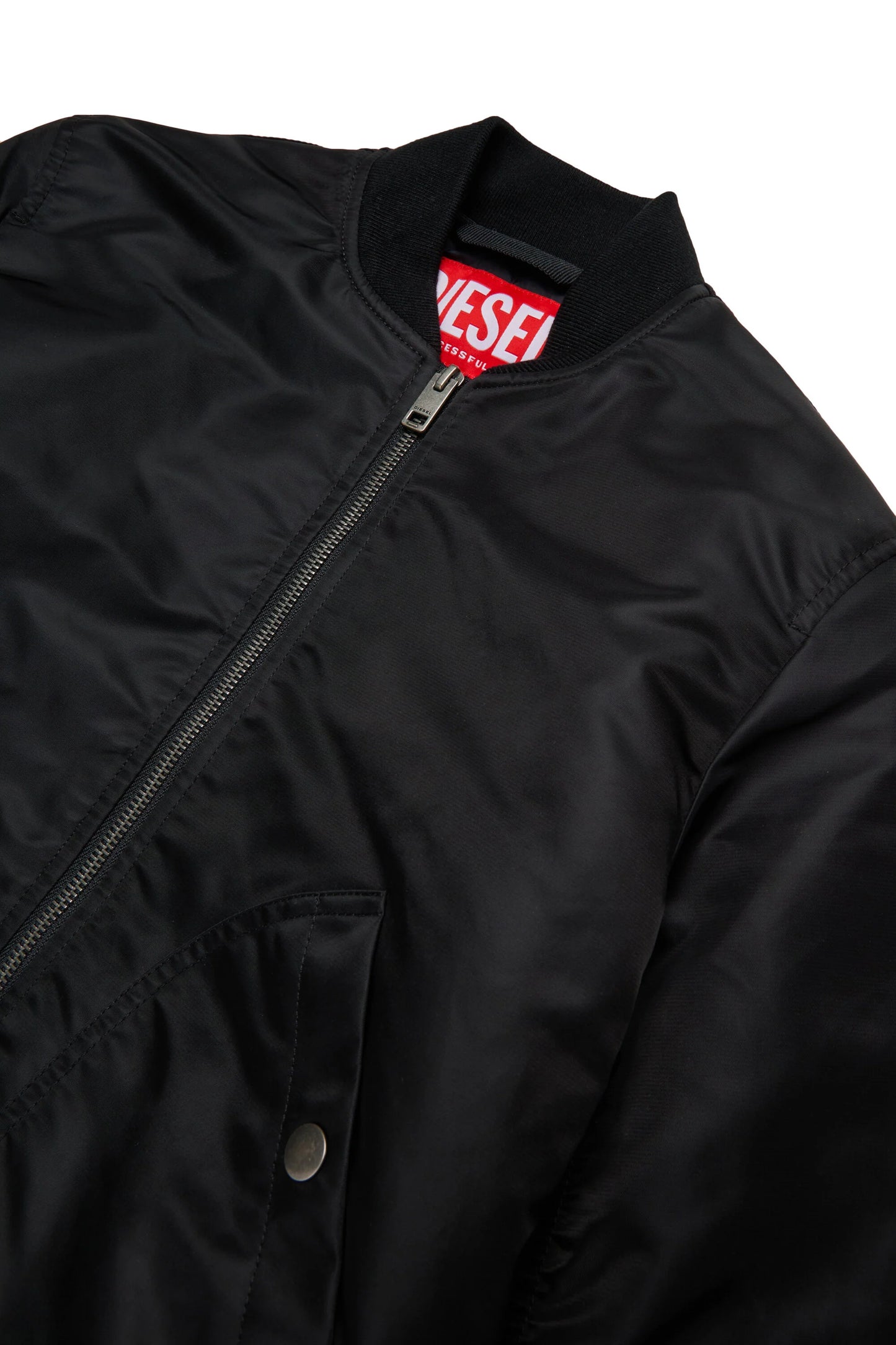 DIESEL Giacca bomber in gabardina con maxi logo