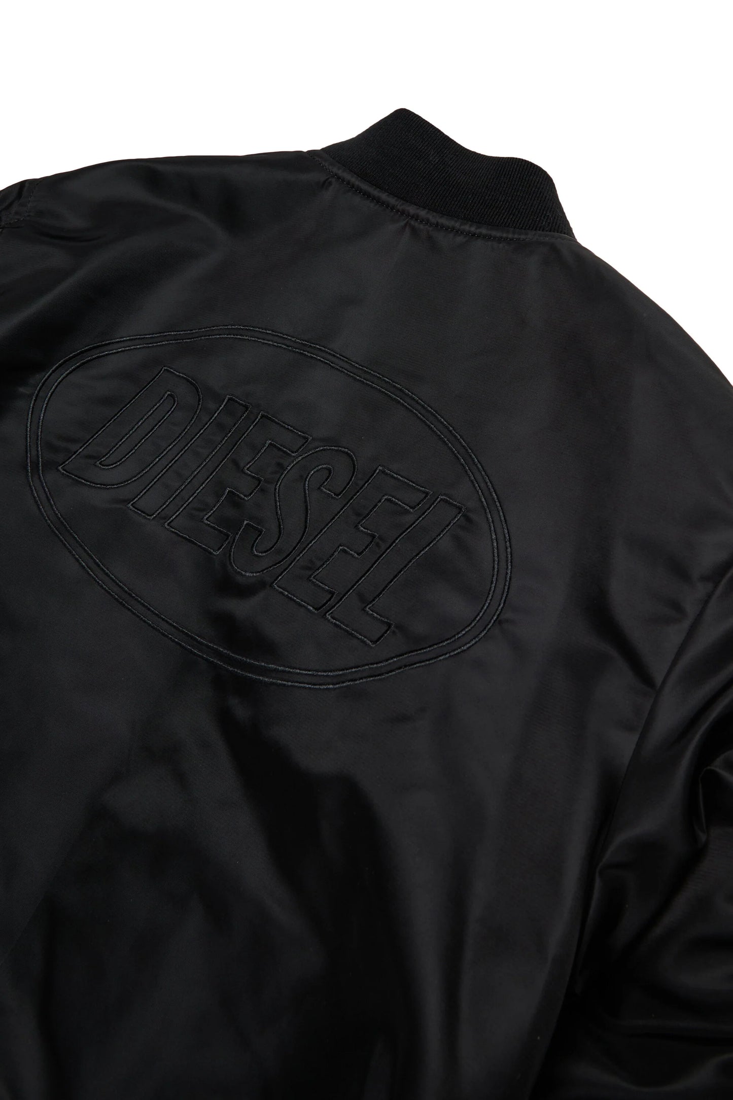 DIESEL Giacca bomber in gabardina con maxi logo