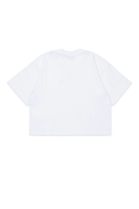 DIESEL T-shirt boxy in jersey bianca