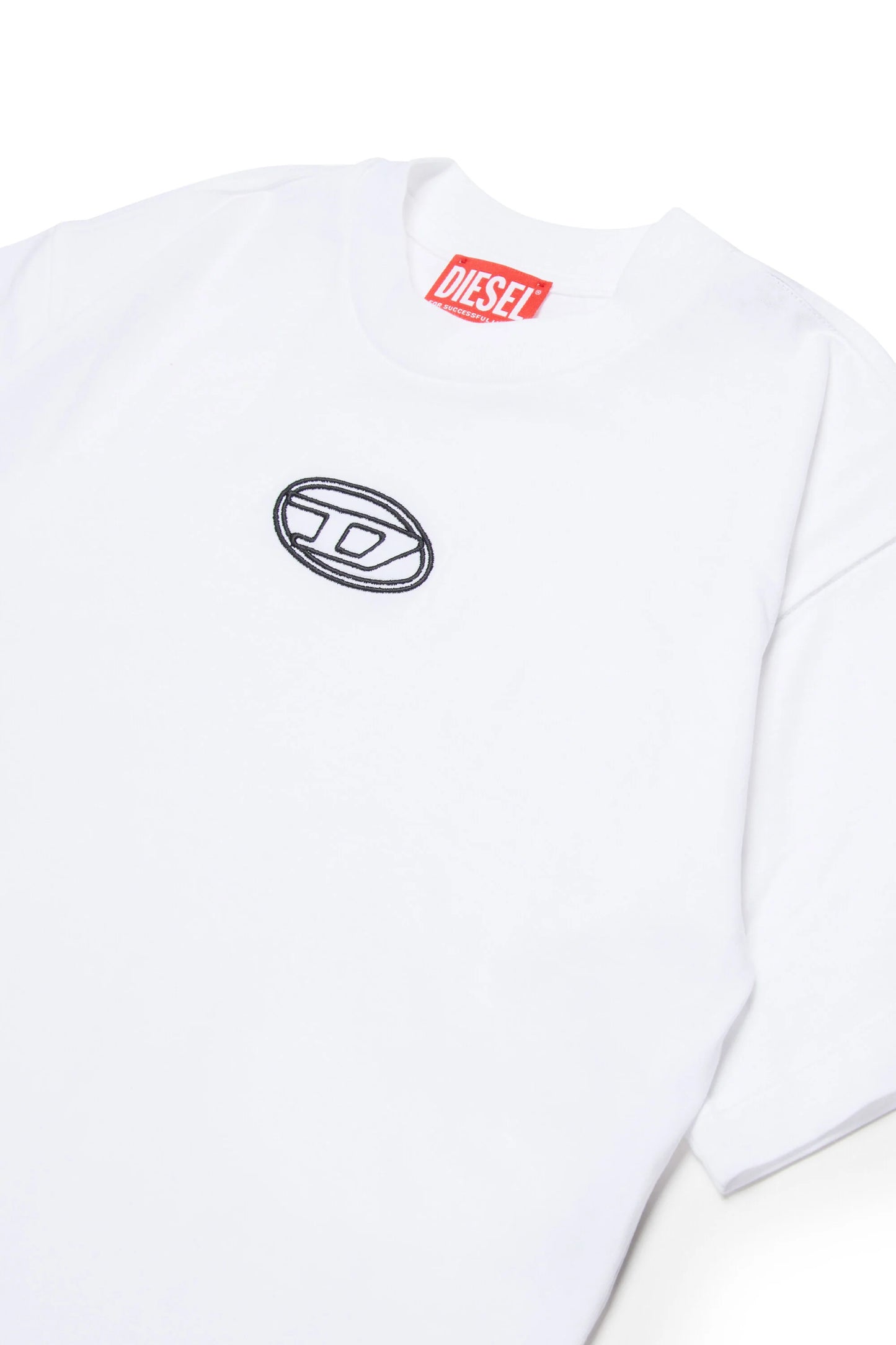 Diesel T-shirt boxy in jersey con logo Oval D