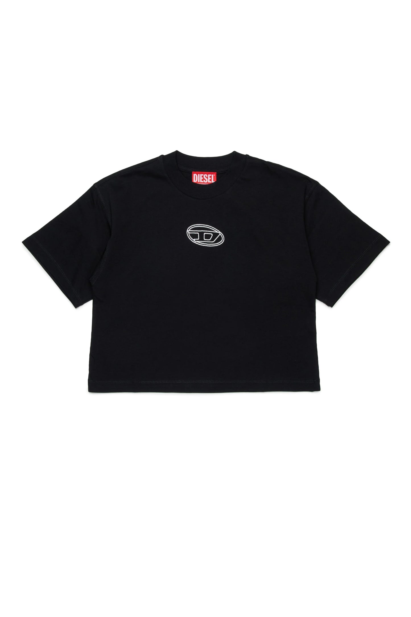 DIESEL T-shirt boxy in jersey nera