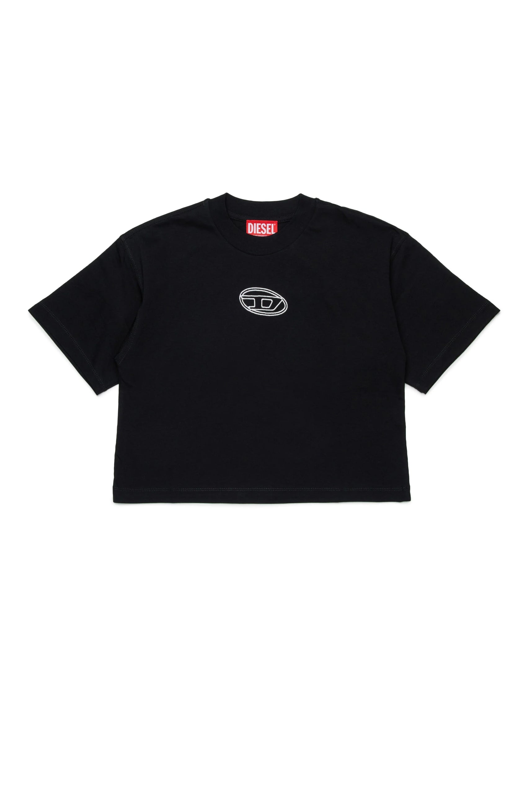 DIESEL T-shirt boxy in jersey nera