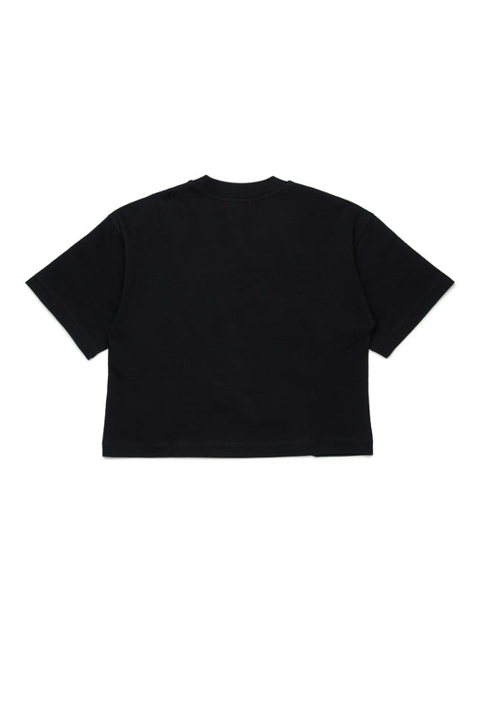 DIESEL T-shirt boxy in jersey nera