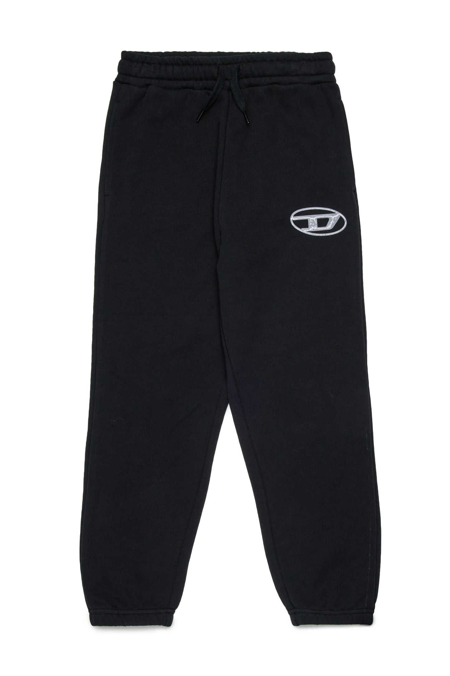 DIESEL Pantaloni jogger con logo Oval D bicolor