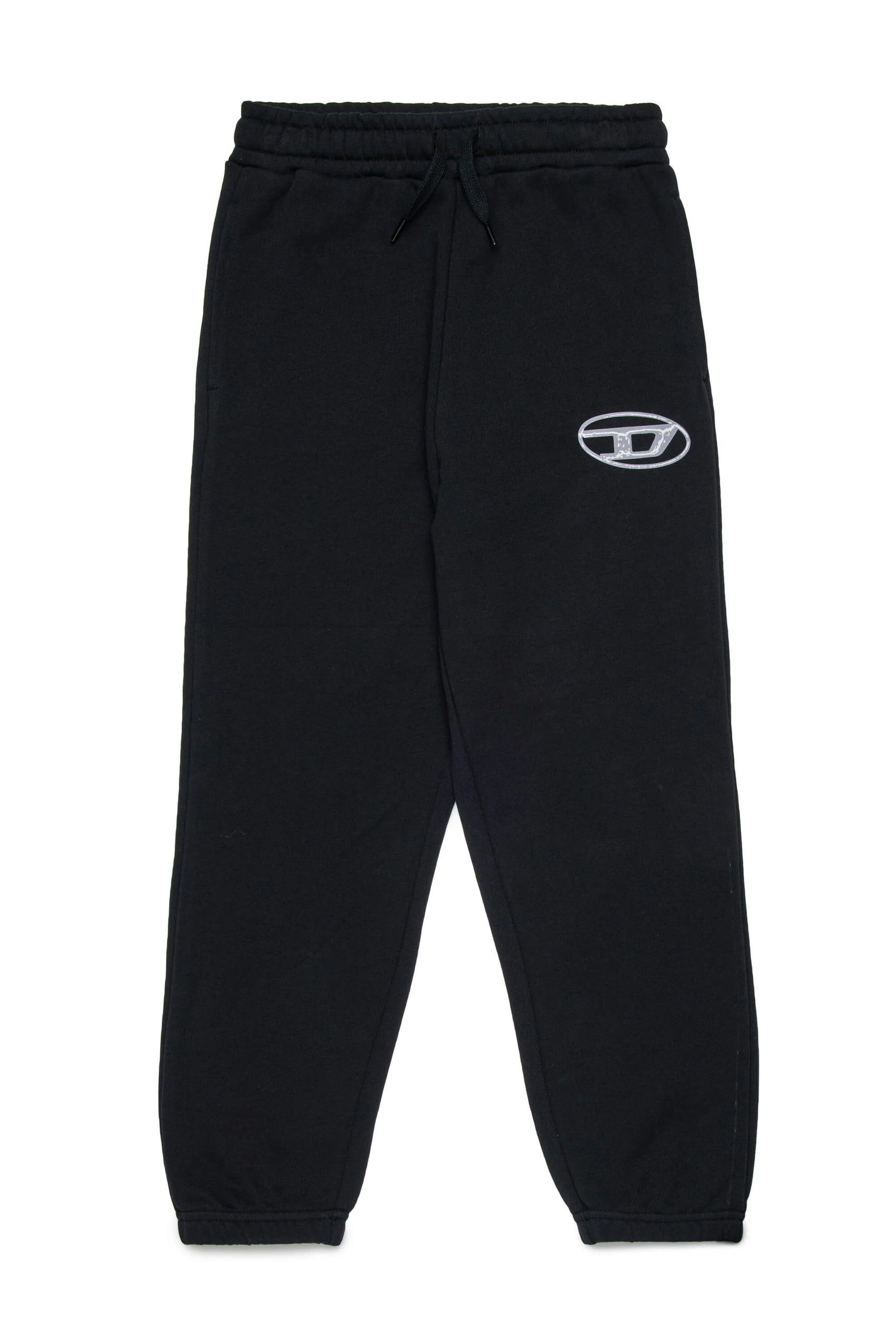 DIESEL Pantaloni jogger con logo Oval D bicolor
