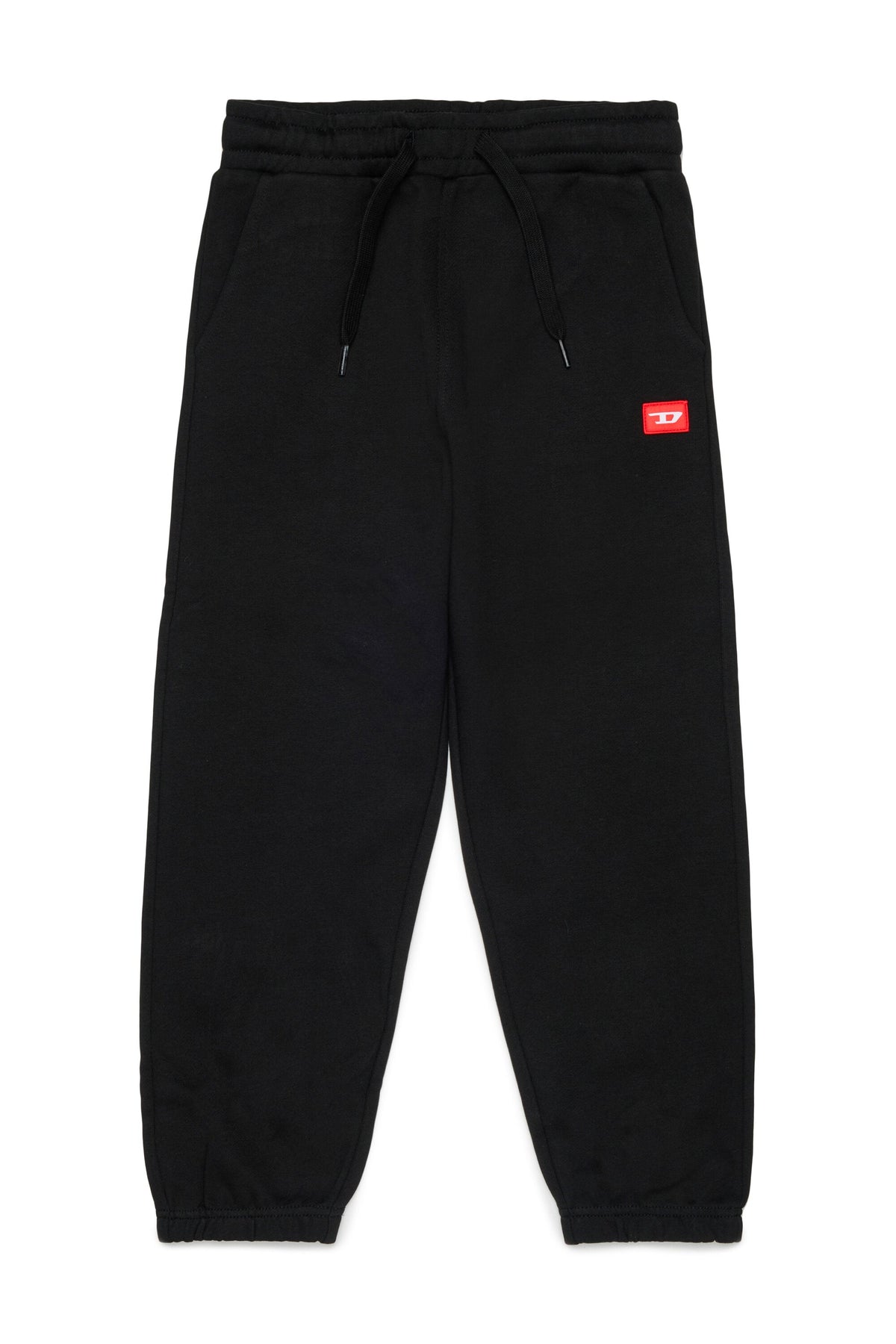 Diesel Pantalone jogger nero con patch D rossa