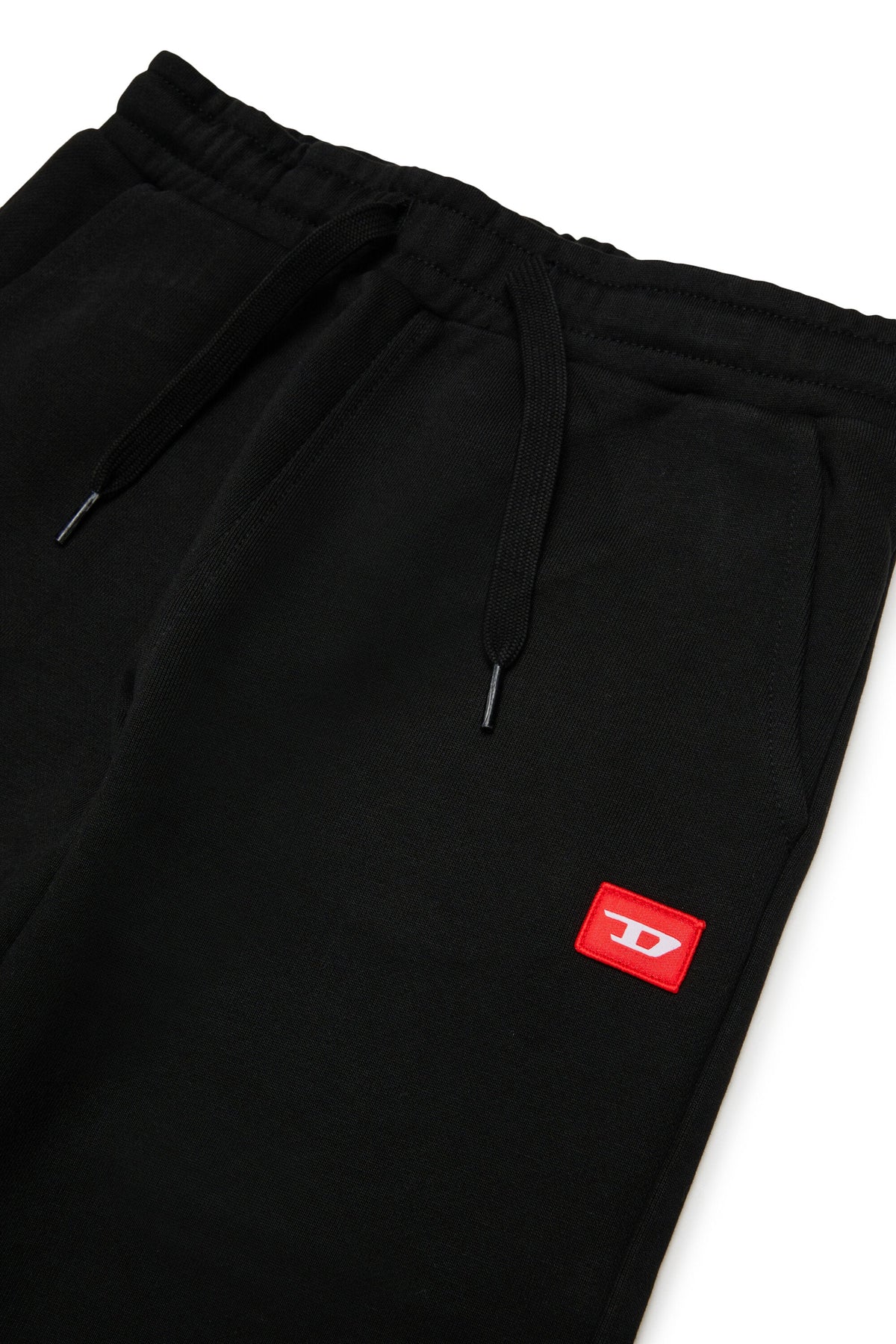Diesel Pantalone jogger nero con patch D rossa