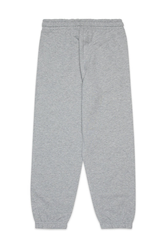 Diesel Pantalone jogger grigio melange con patch D rossa