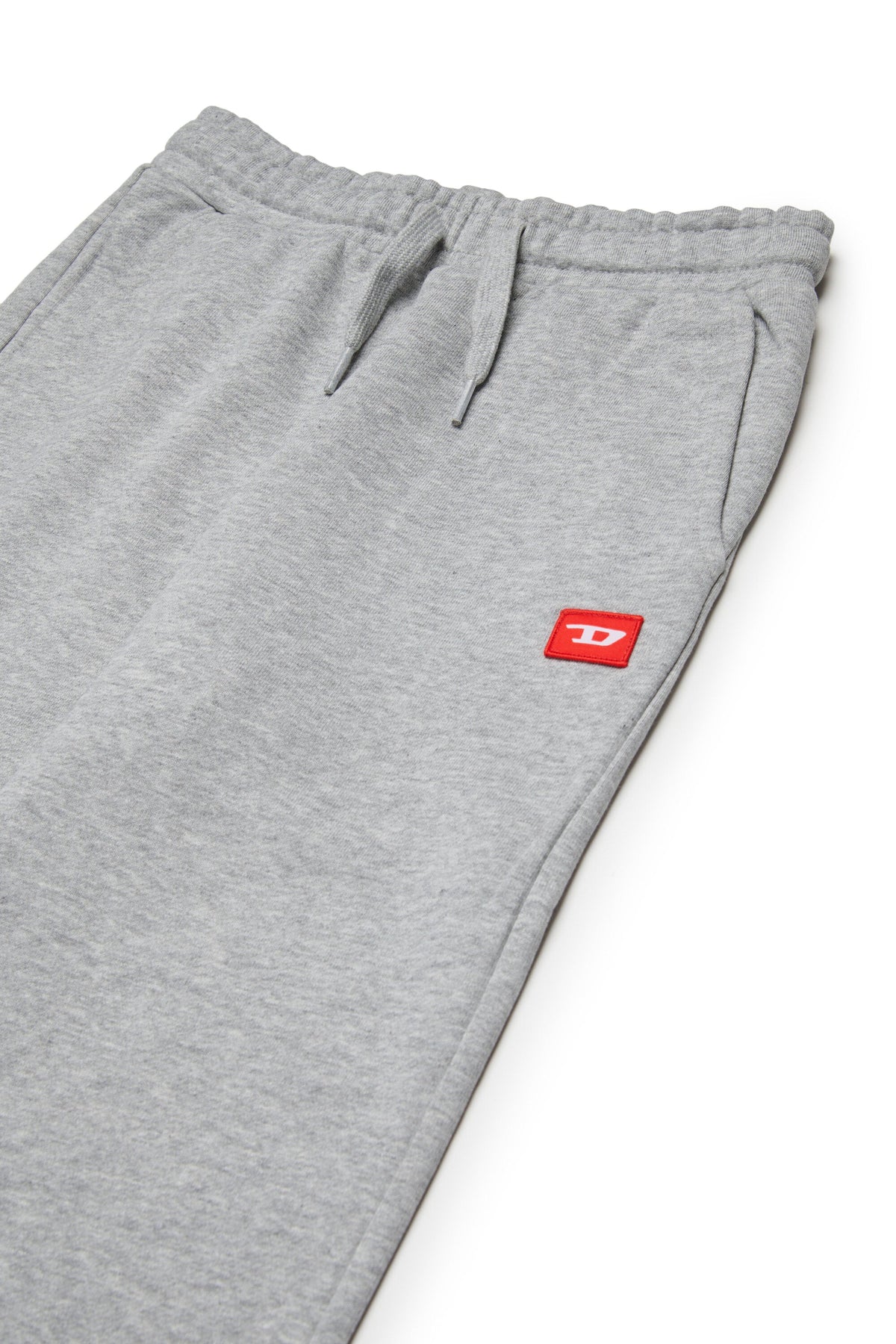 Diesel Pantalone jogger grigio melange con patch D rossa