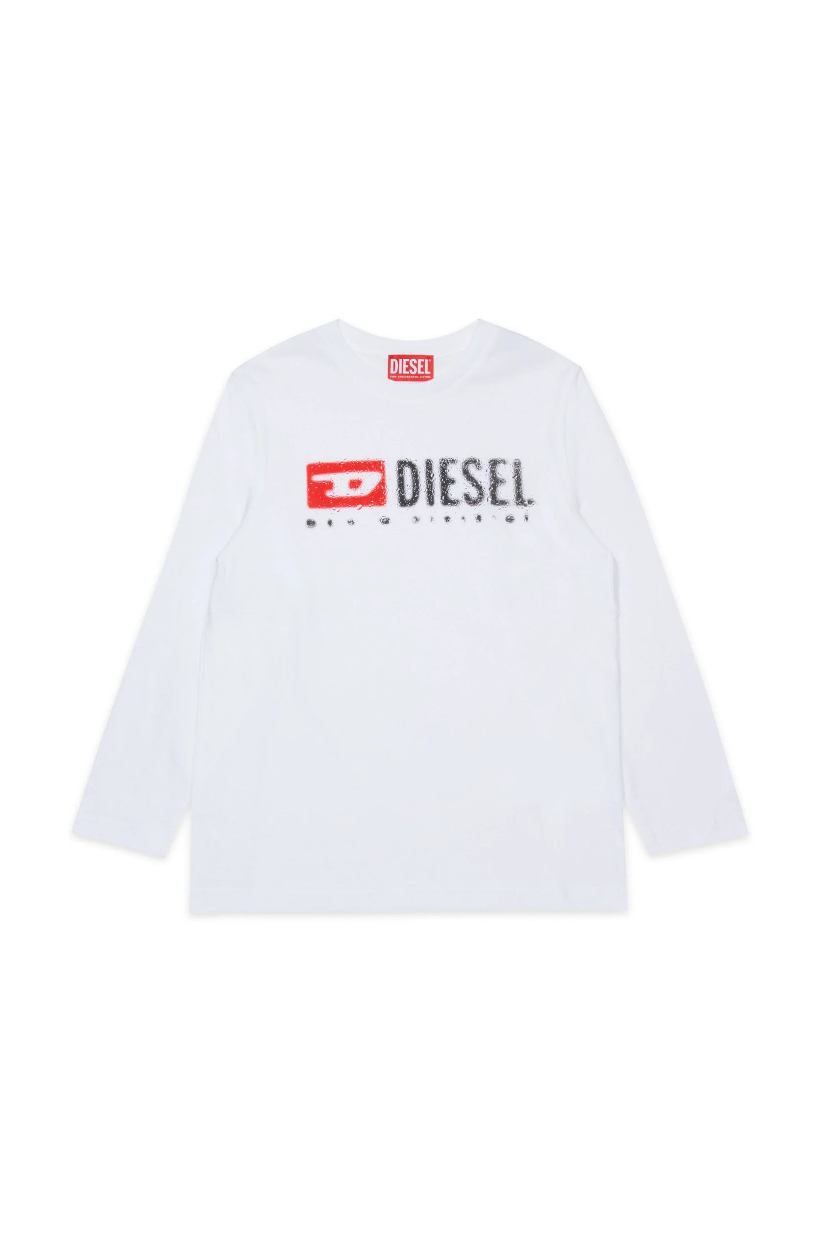 Diesel T-shirt manica lunga in jersey bianca
