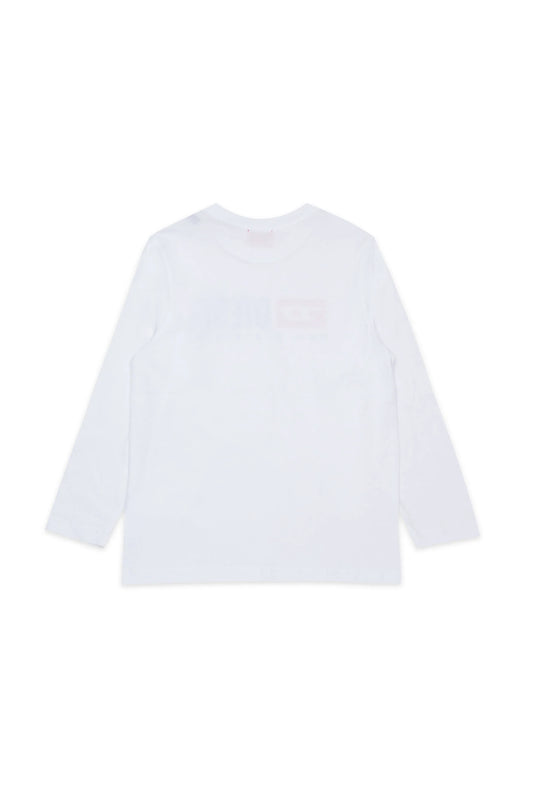 Diesel T-shirt manica lunga in jersey bianca