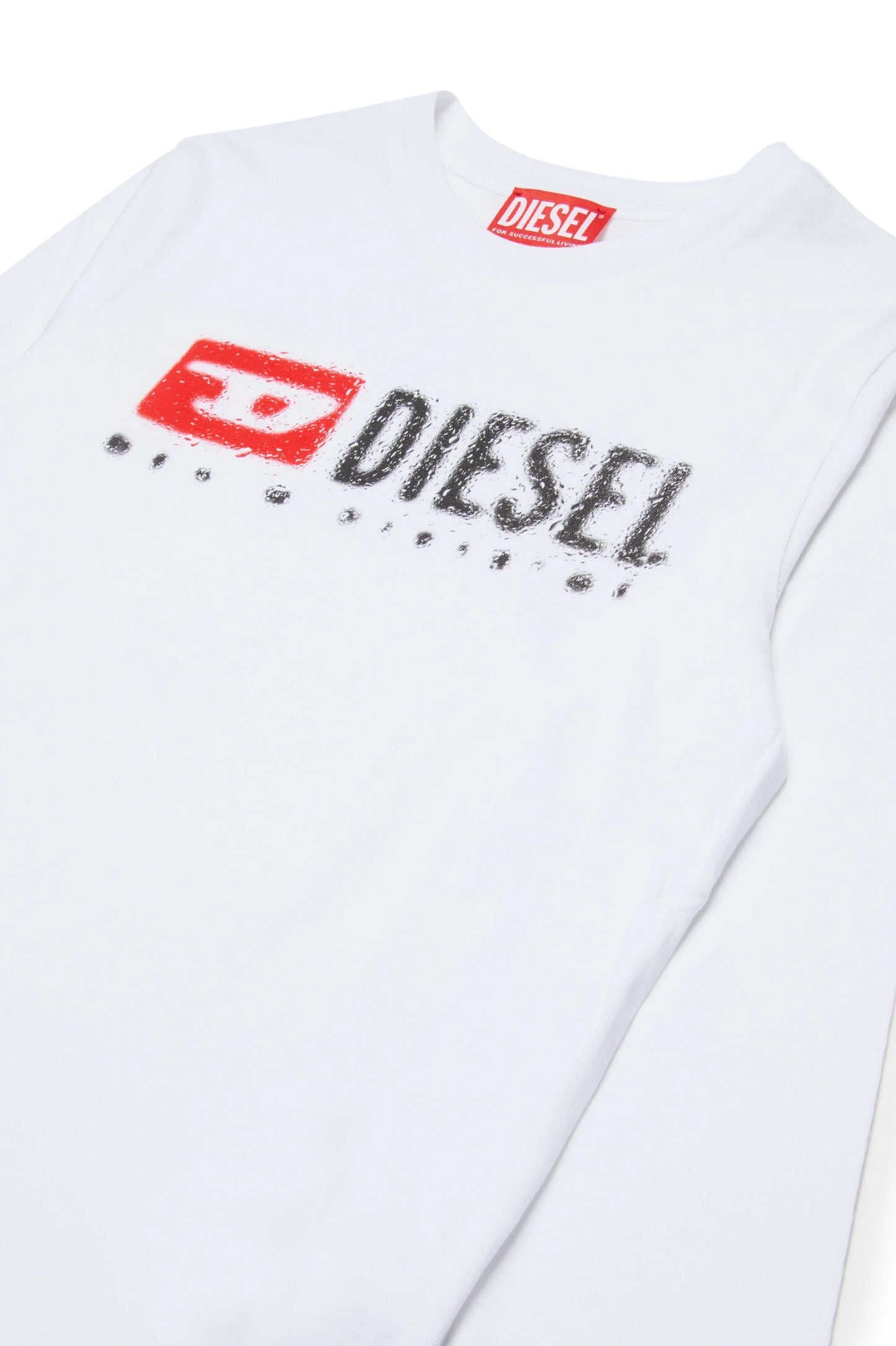 Diesel T-shirt manica lunga in jersey bianca