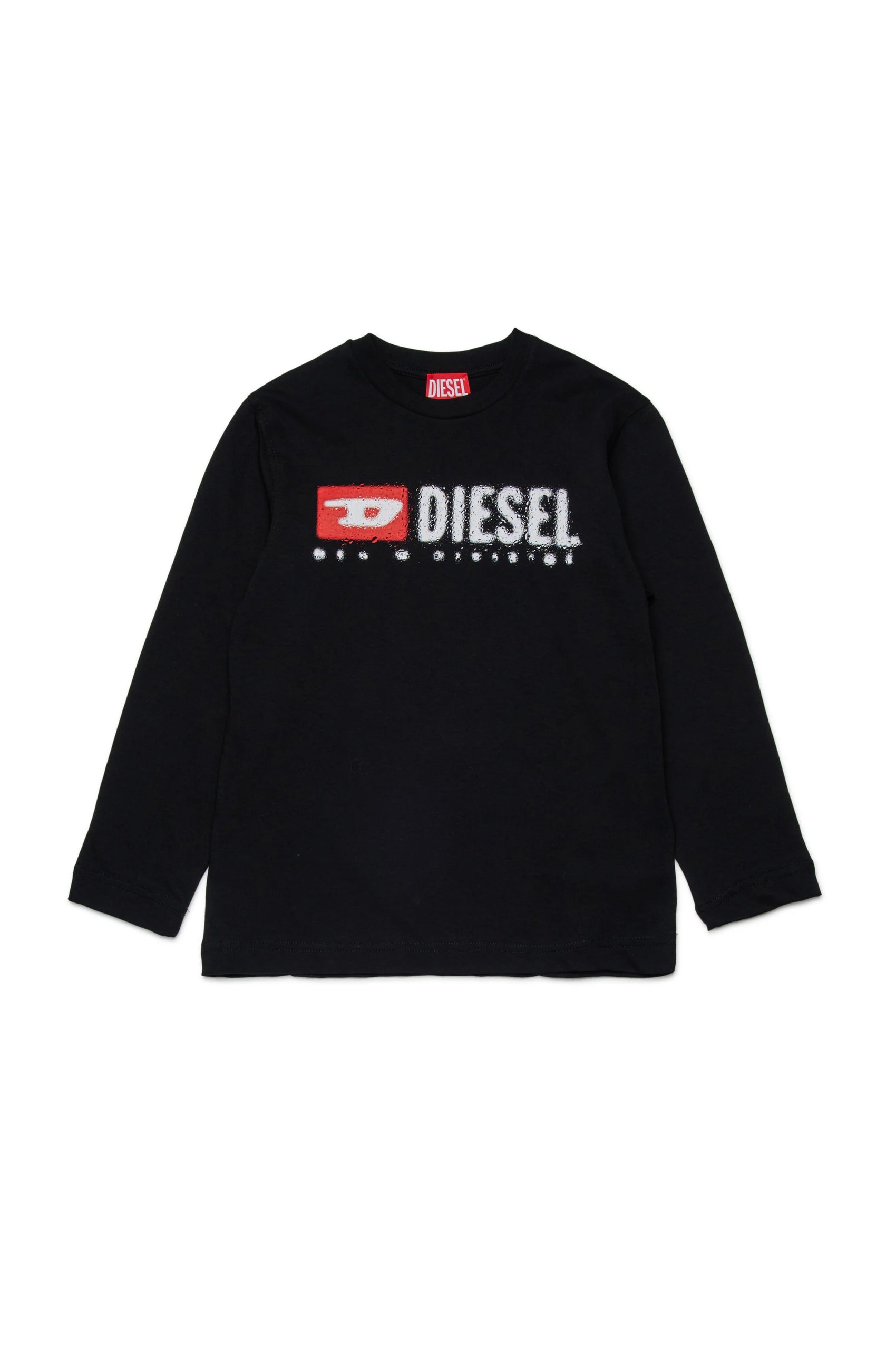 Diesel T-shirt manica lunga in jersey nero