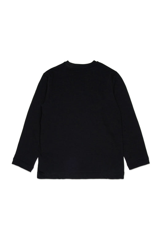 Diesel T-shirt manica lunga in jersey nero