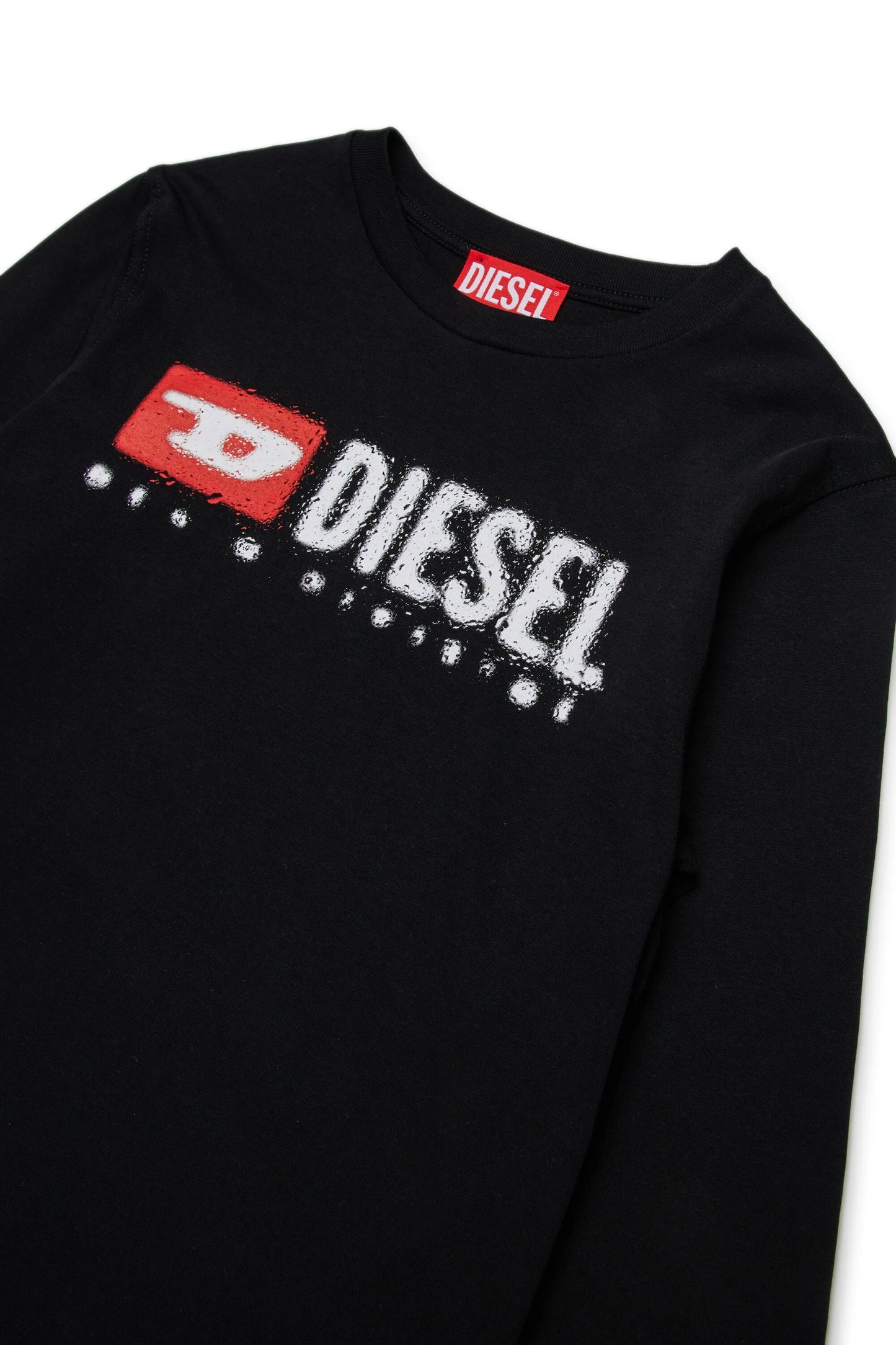 Diesel T-shirt manica lunga in jersey nero