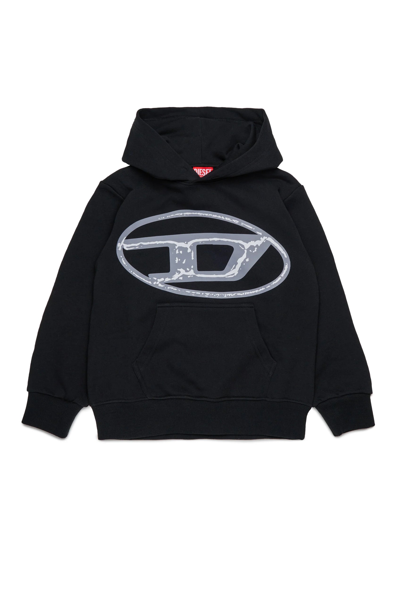 DIESEL Felpa con cappuccio e maxi logo