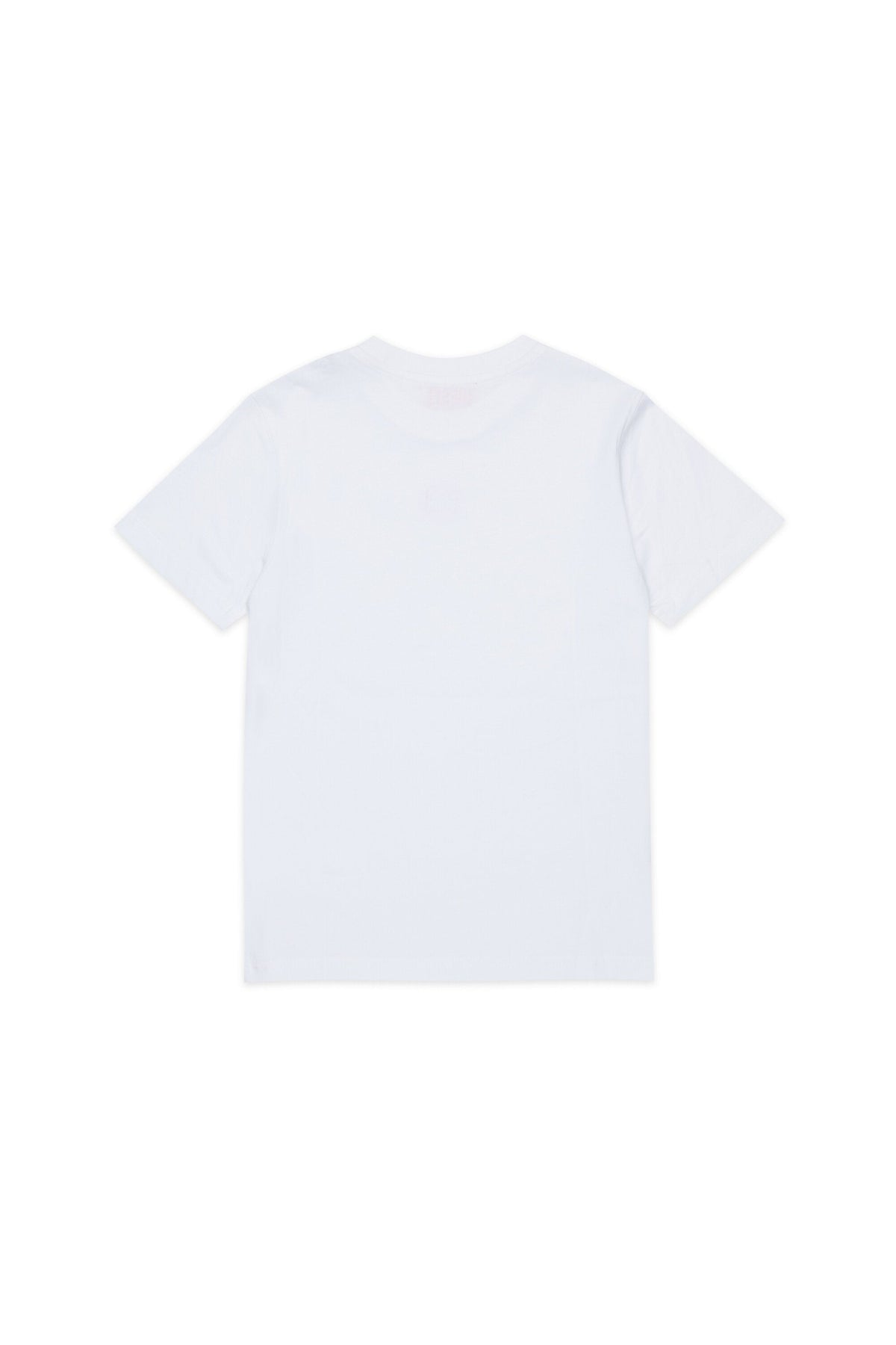 Diesel T-shirt bianca con patch D rossa