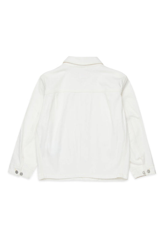 Diesel Giacca denim bianca con logo