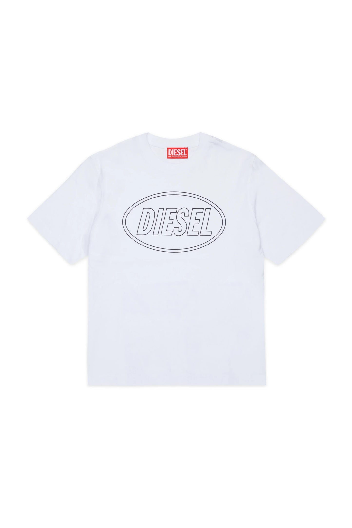 Diesel T-shirt bianca maxi logo