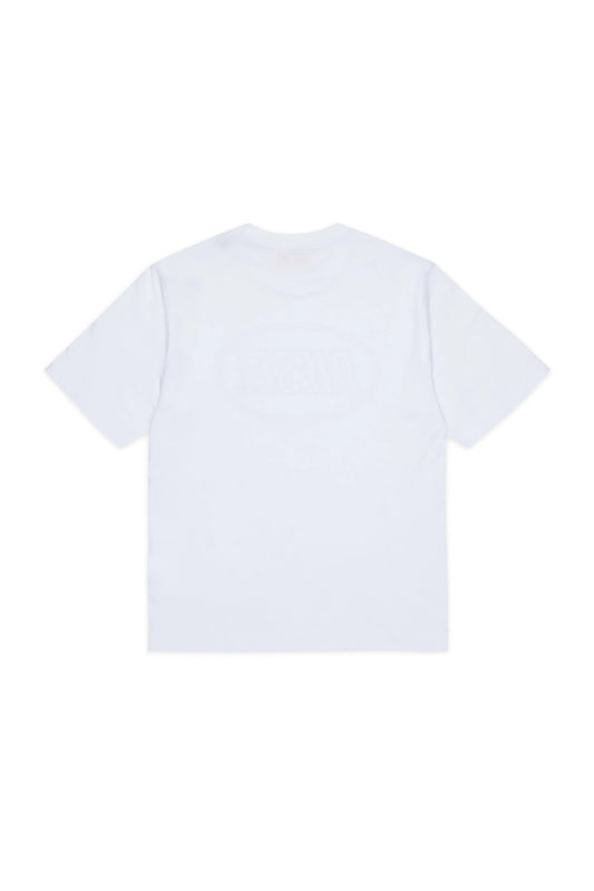 Diesel T-shirt bianca maxi logo
