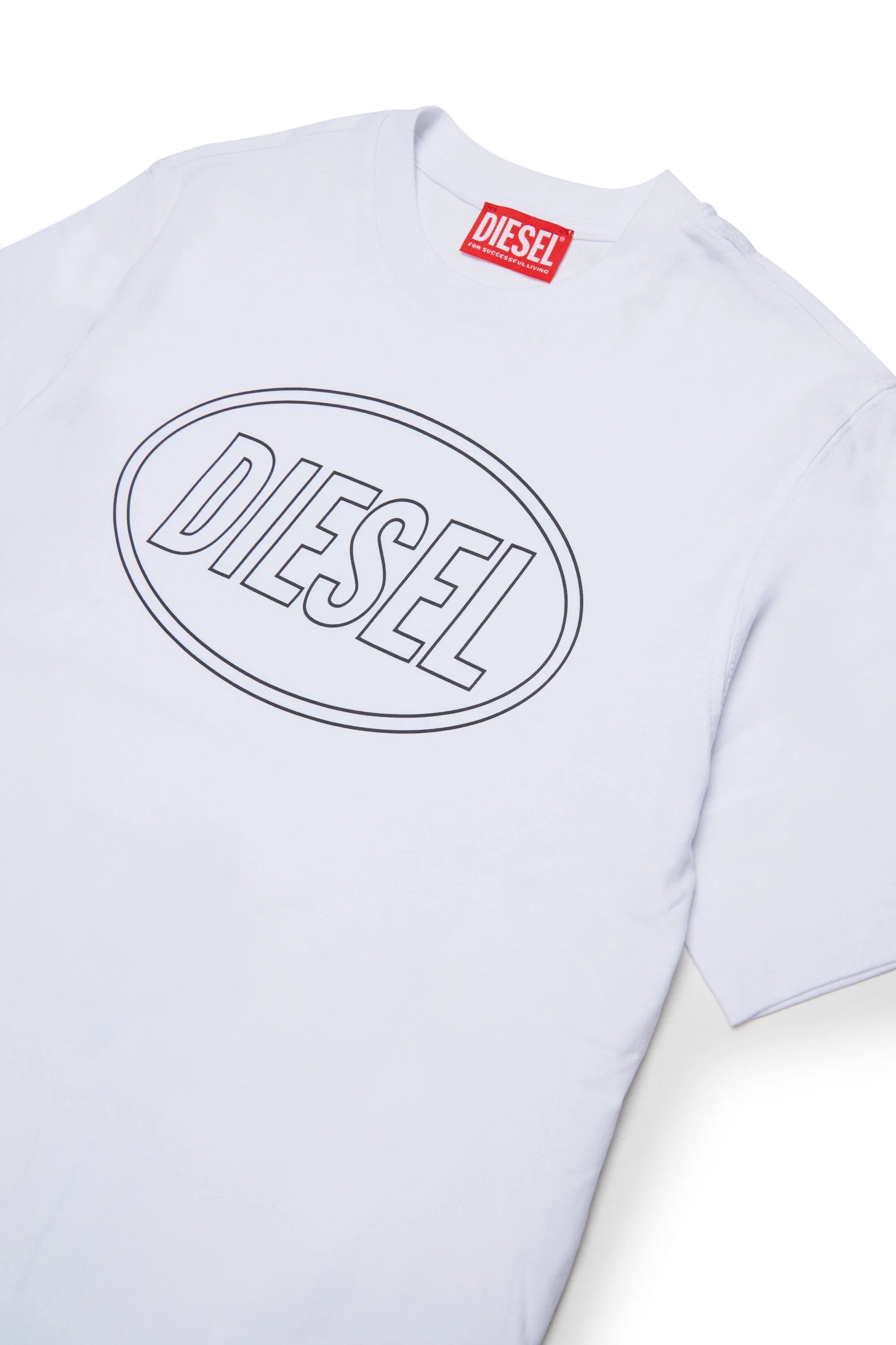 Diesel T-shirt bianca maxi logo