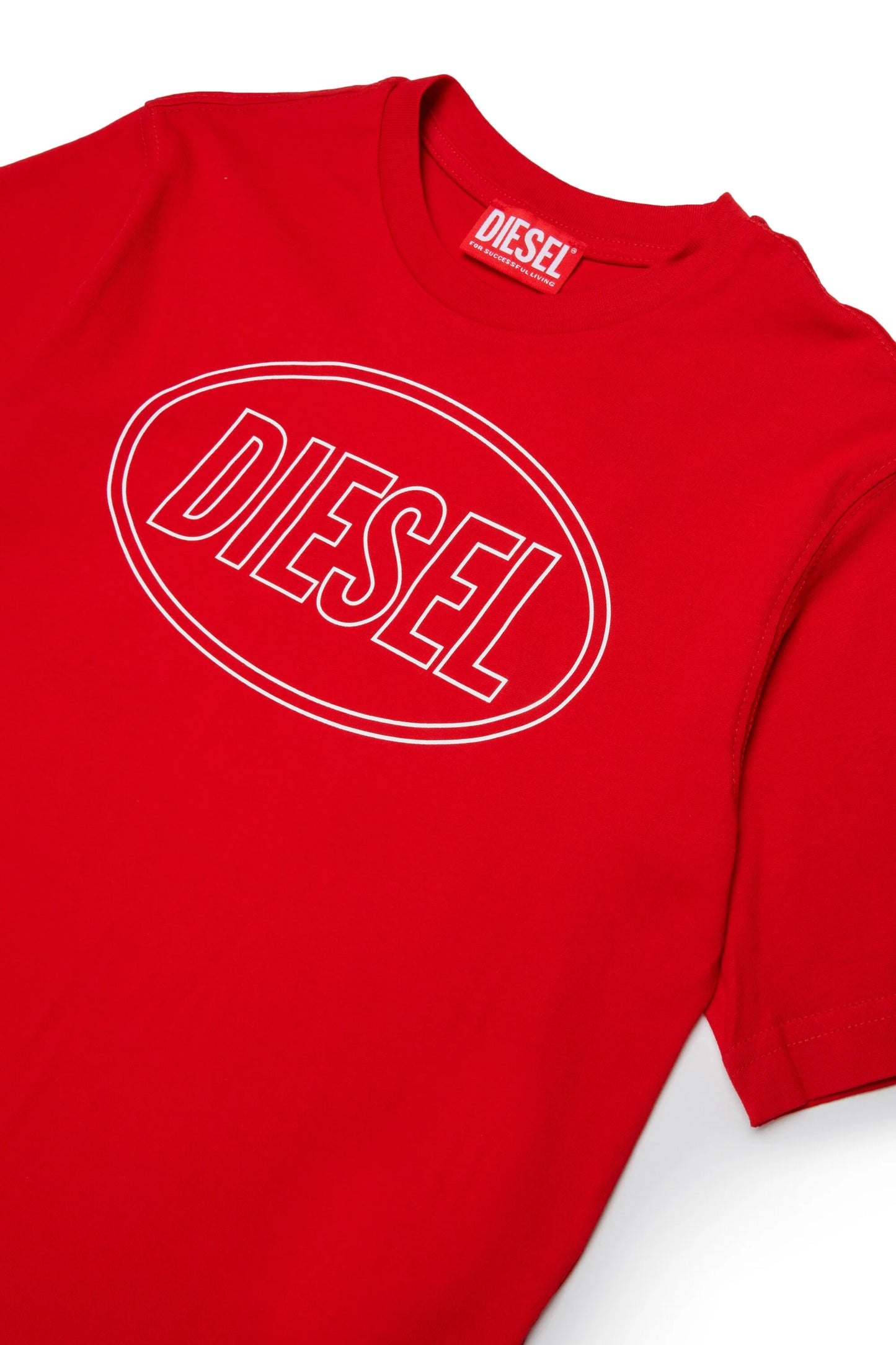 Diesel T-shirt rossa logo bianco