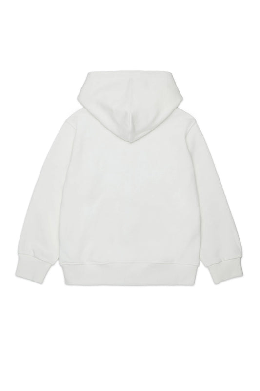 Diesel Felpa con cappuccio con maxi logo jeans