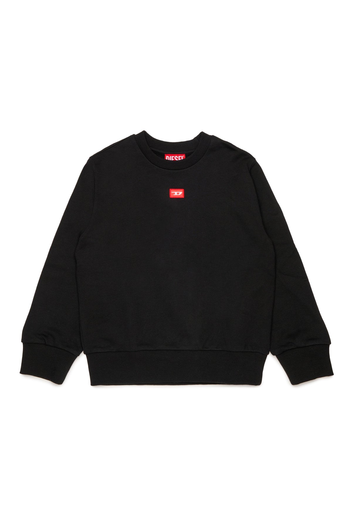 Diesel Felpa girocollo nera con logo D