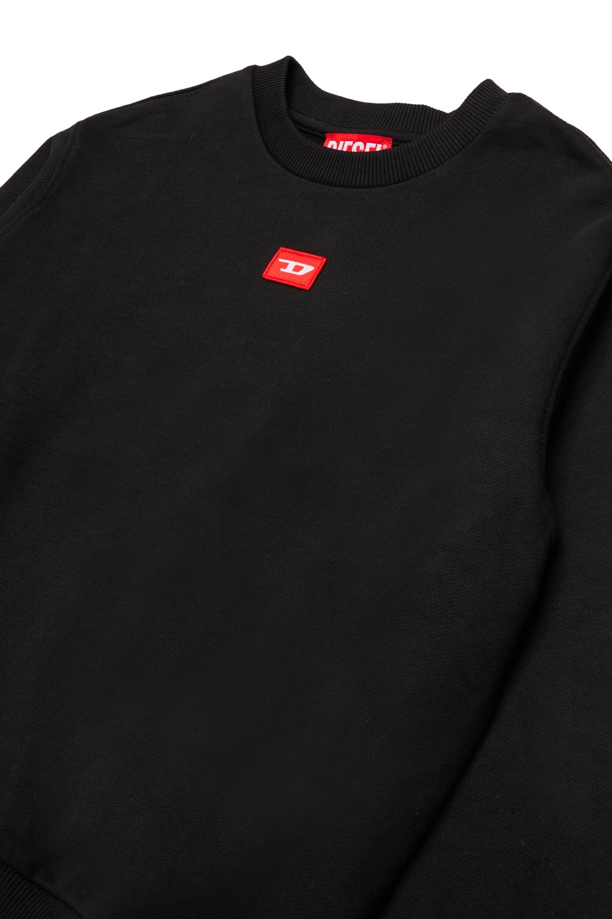 Diesel Felpa girocollo nera con logo D