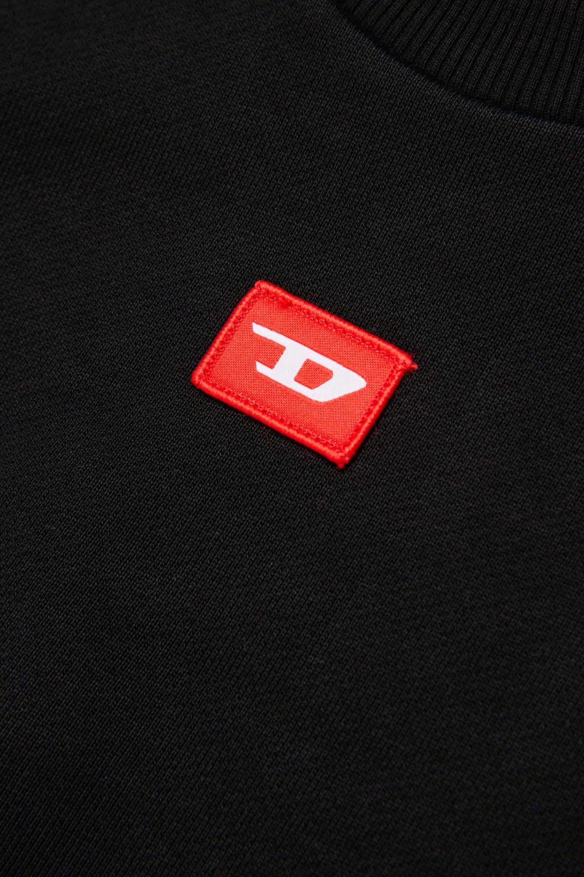 Diesel Felpa girocollo nera con logo D