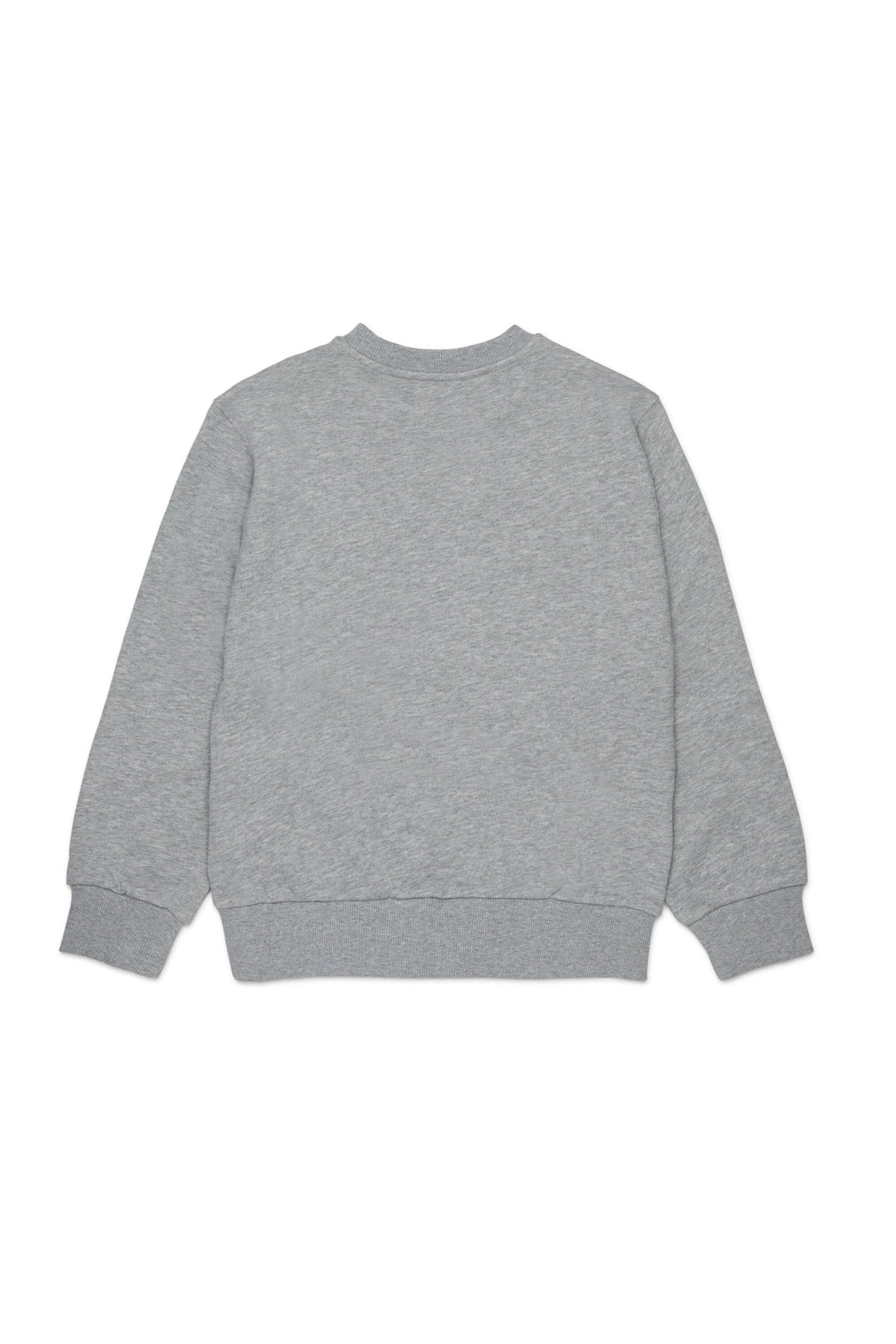 Diesel Felpa girocollo grigio melange con logo D