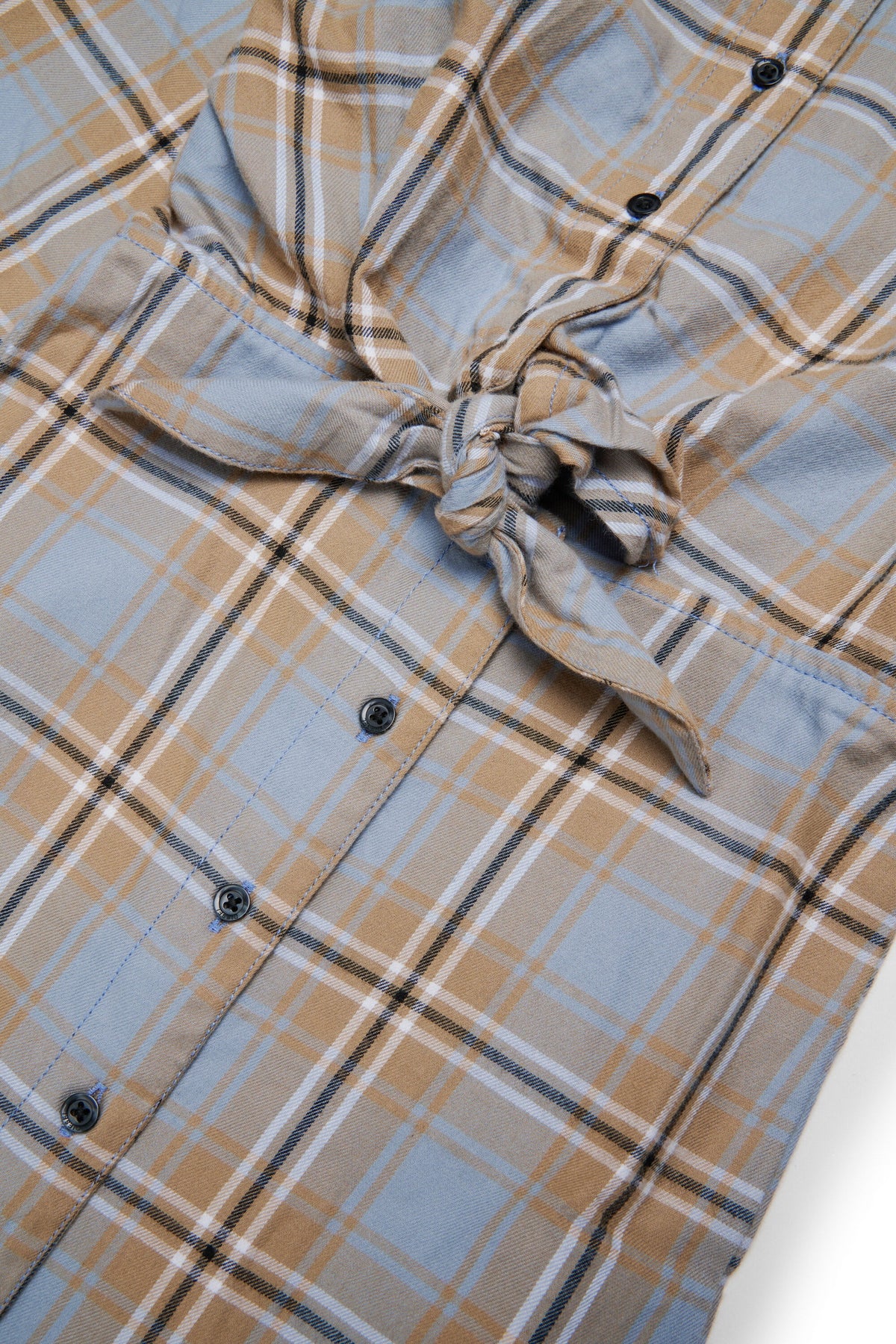 Diesel Abito chemisier a quadri in flanella con logo