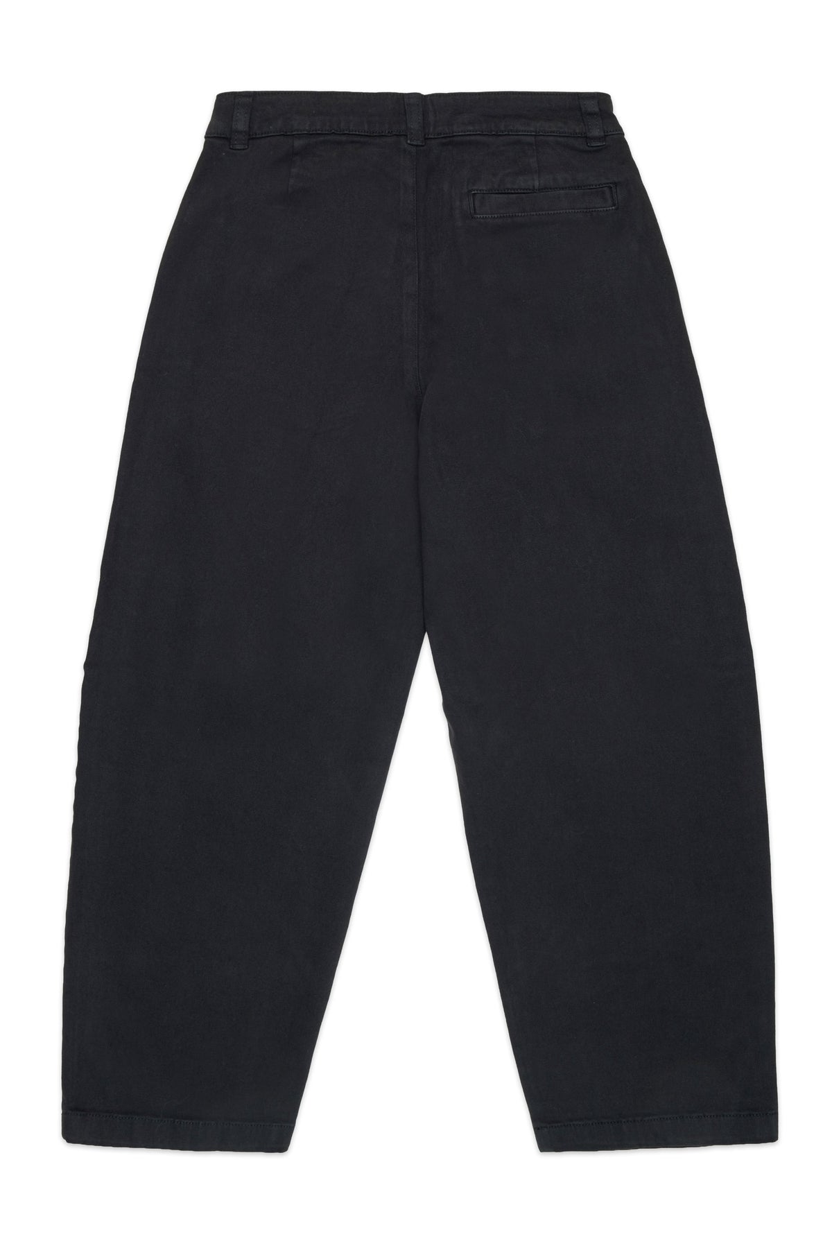 Diesel Pantalone nero gamba ampia con logo Oval D
