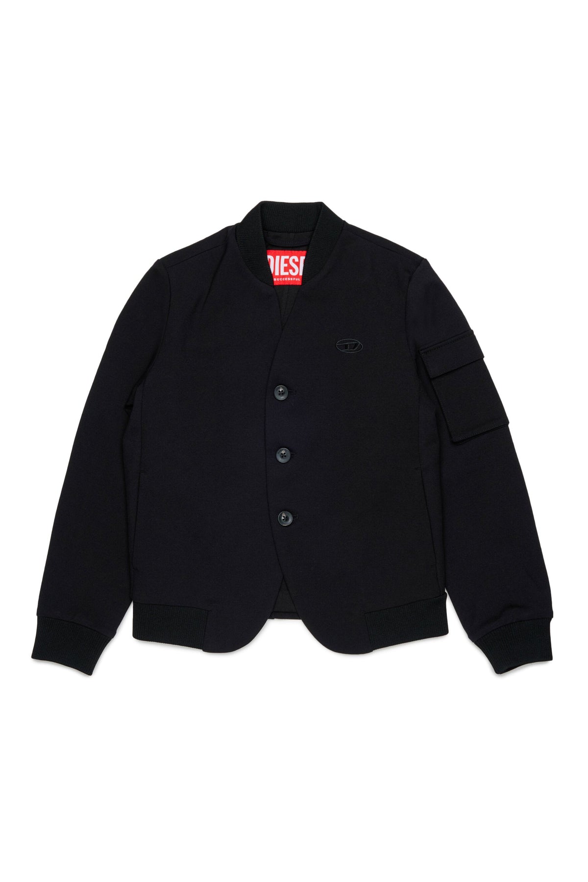 Diesel Giacca bomber nera con logo