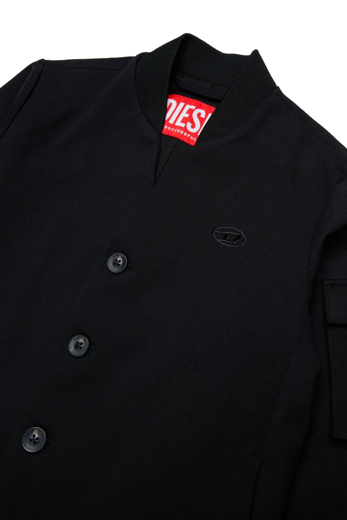 Diesel Giacca bomber nera con logo