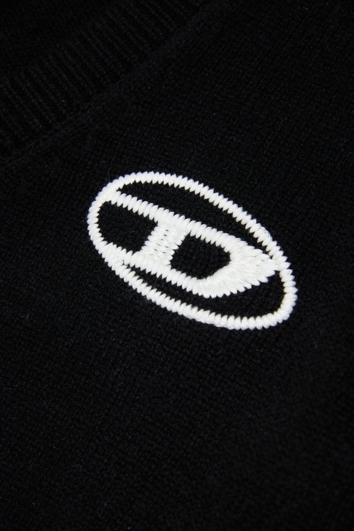 Diesel Cardigan nero in misto lana e cashmere con logo