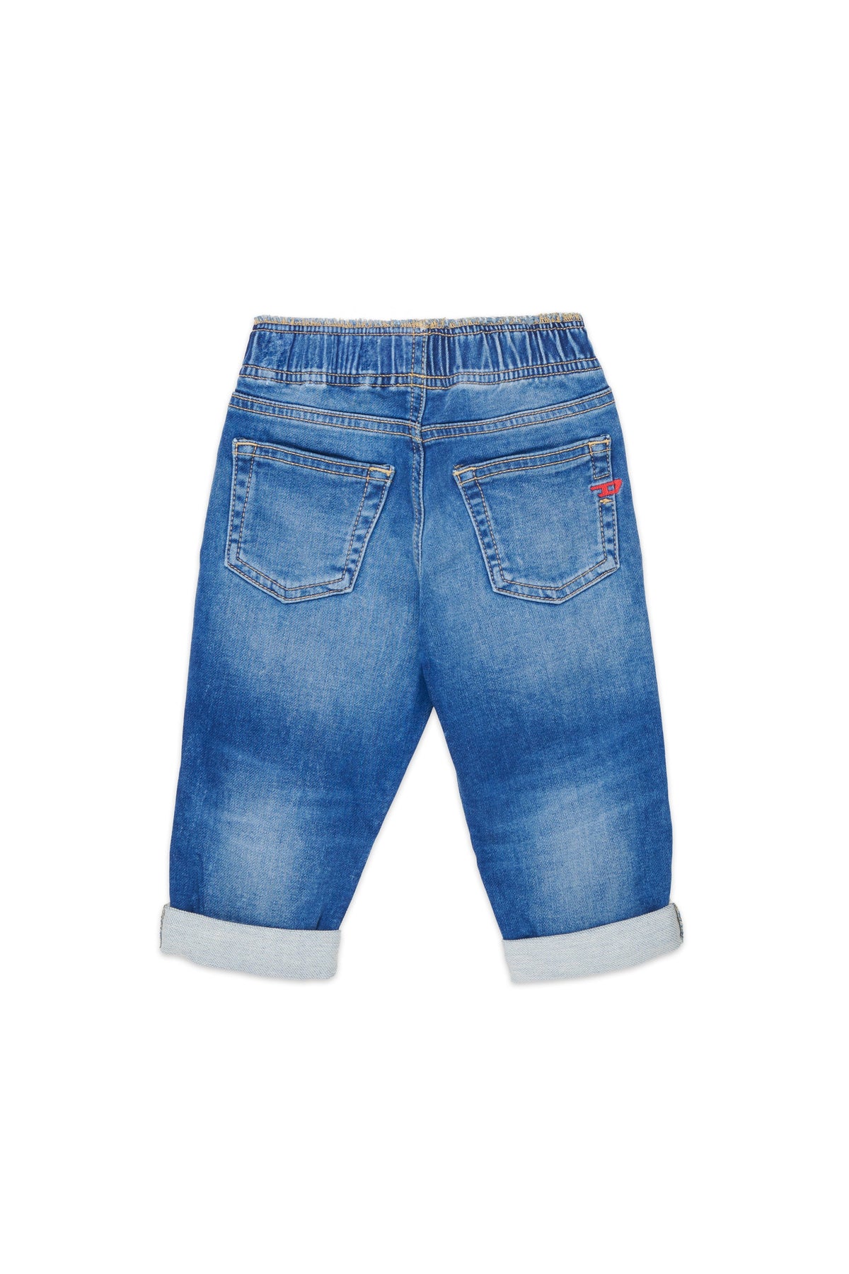 Diesel JoggJeans® relaxed blu medio con risvolto