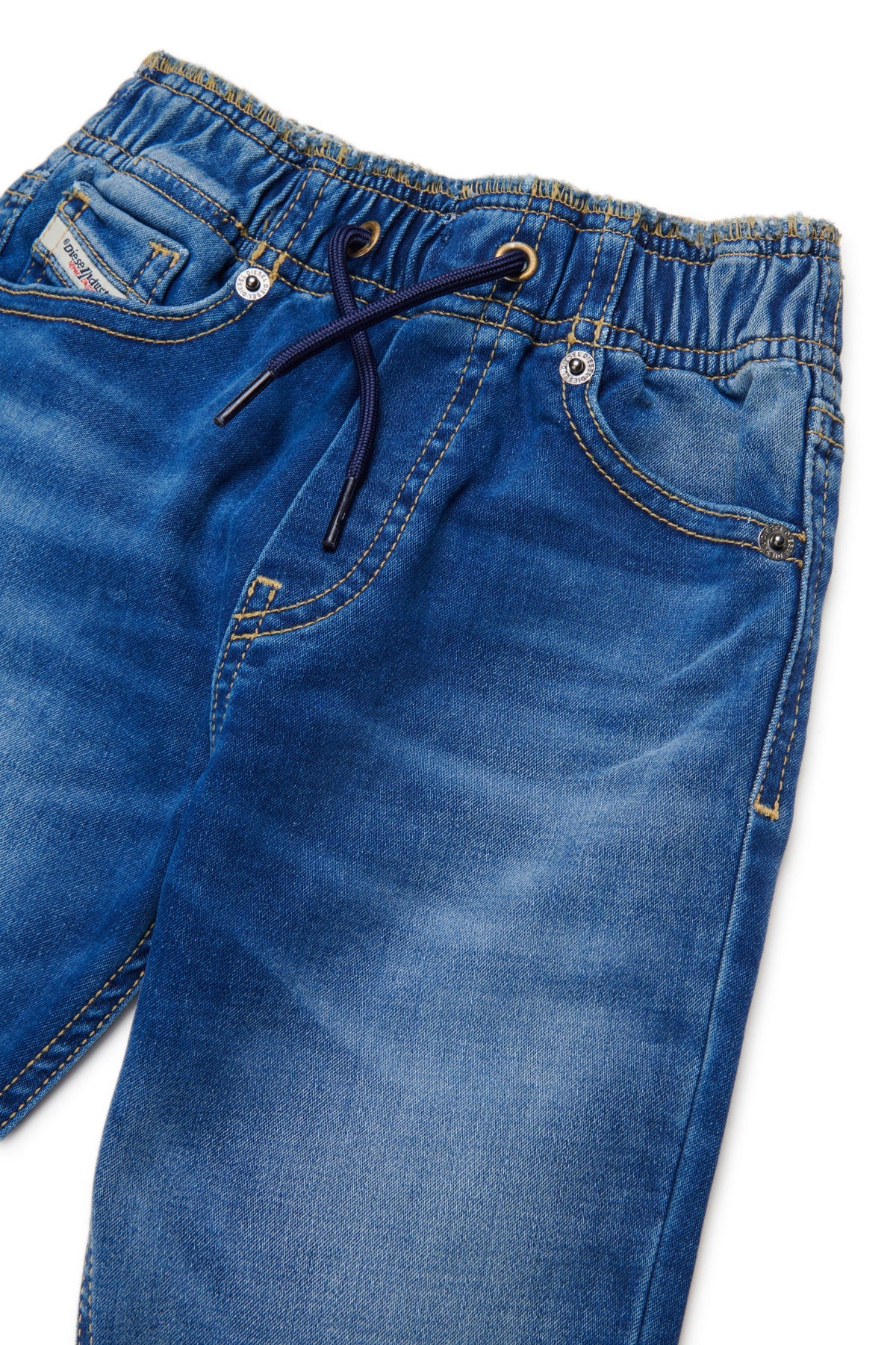 Diesel JoggJeans® relaxed blu medio con risvolto