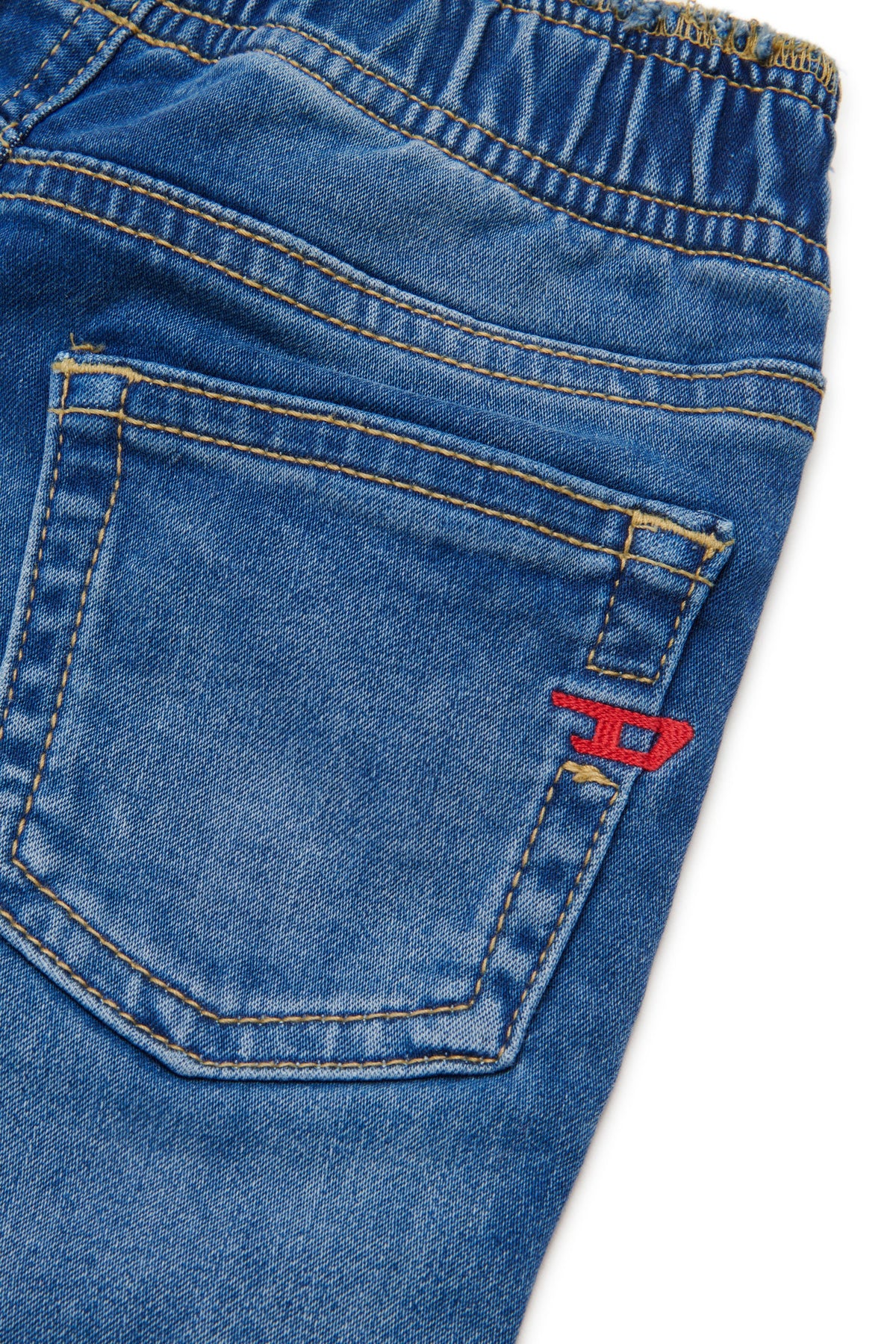 Diesel JoggJeans® relaxed blu medio con risvolto