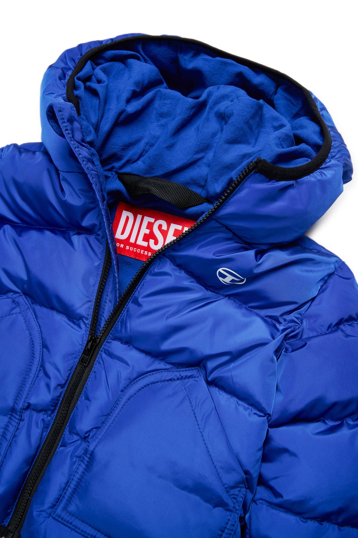 Diesel Giacca imbottita royal con cappuccio e logo